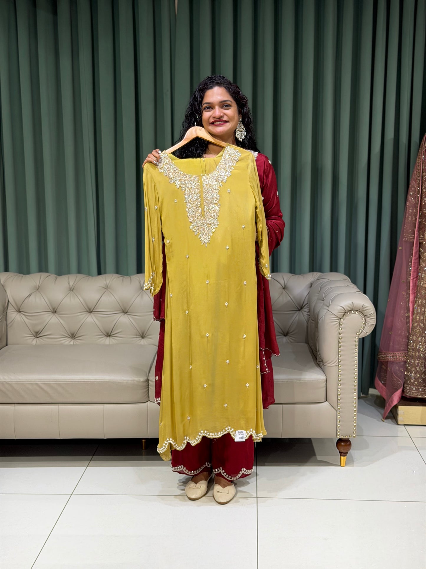 PARTY WEAR TOP, BOTTOM AND DUPATTA - IHA 29776