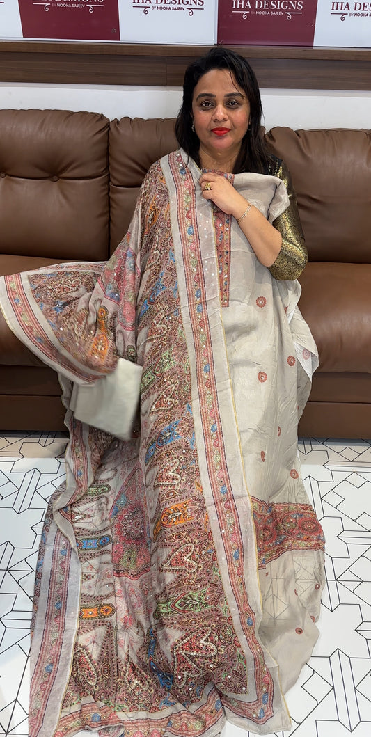 CRAPE UNSTITCHED SALWAR SUITS - IHA 25480