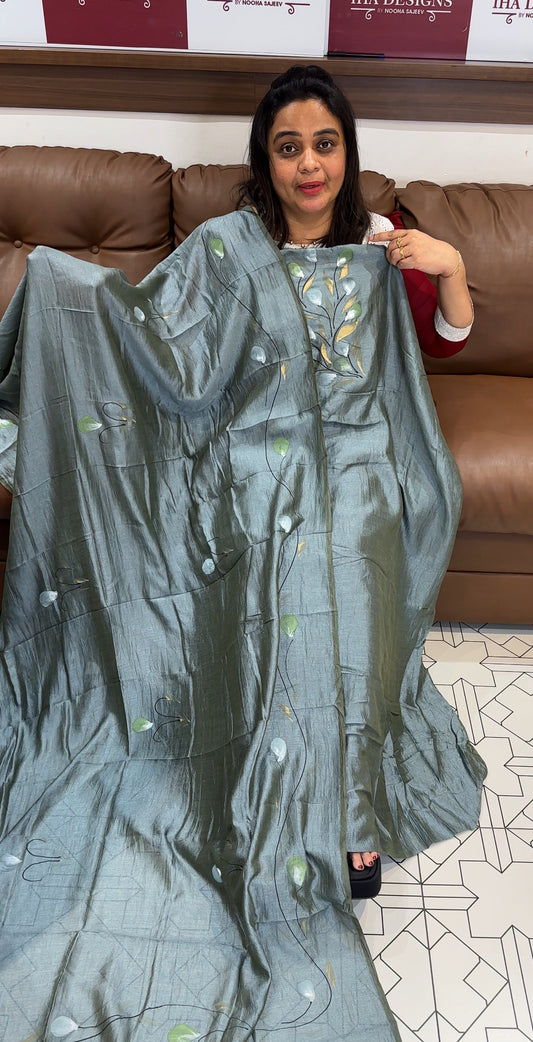 SEMI RAW SILK UNSTITCHED SALWAR SUITS - IHA 27859