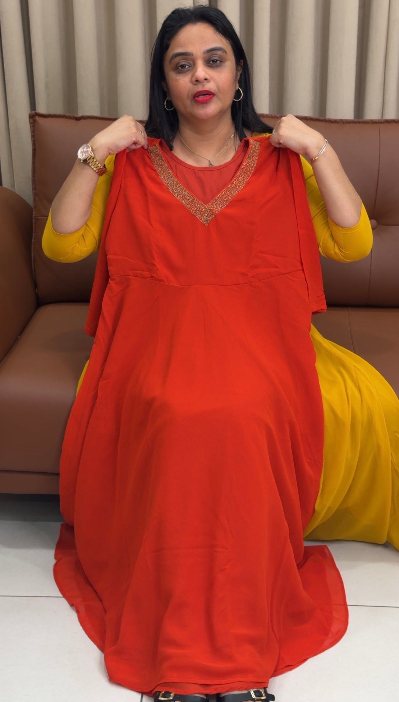 IHA'S IN-HOUSE GEORGETTE ANARKALI TOPS - IHA 33933