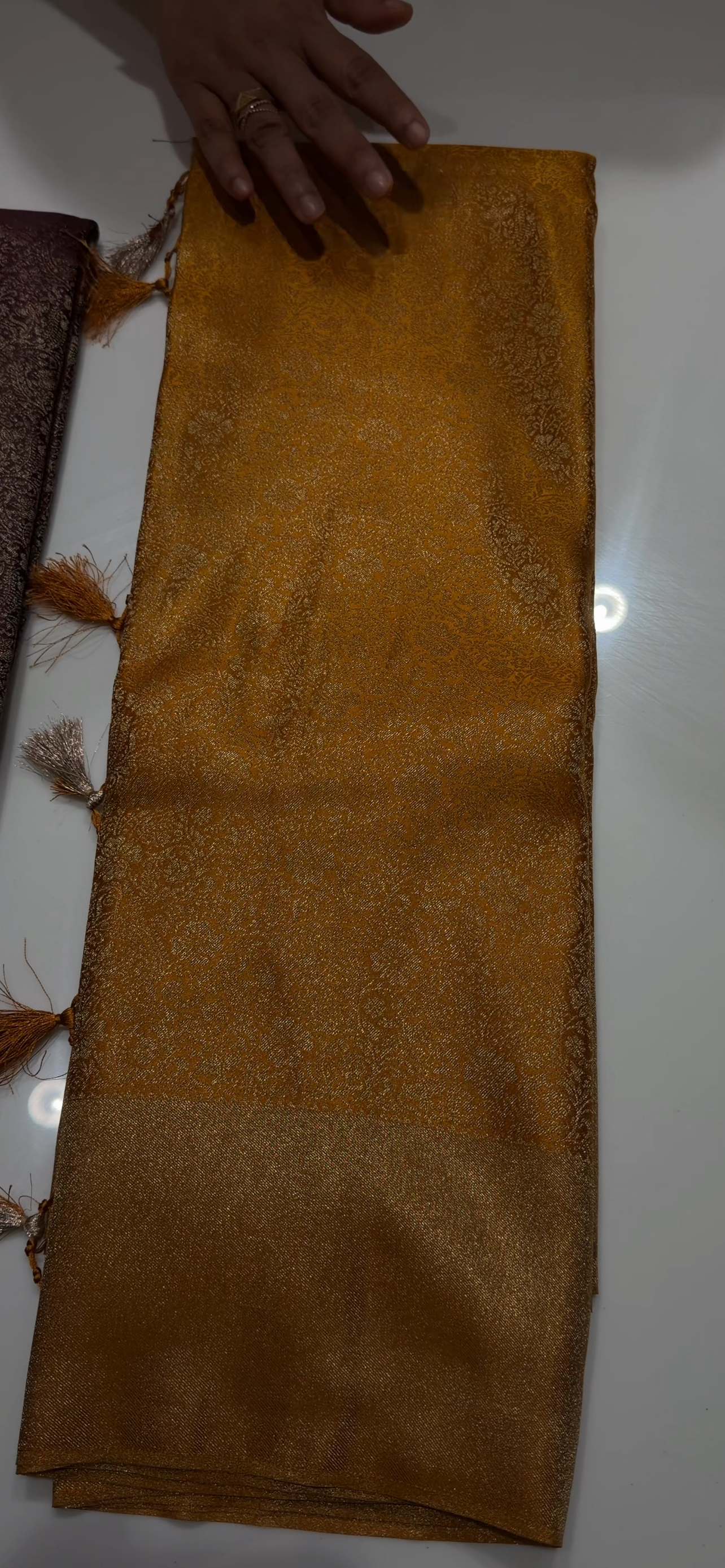 SEMI BROCADE SAREES - IHA 34536