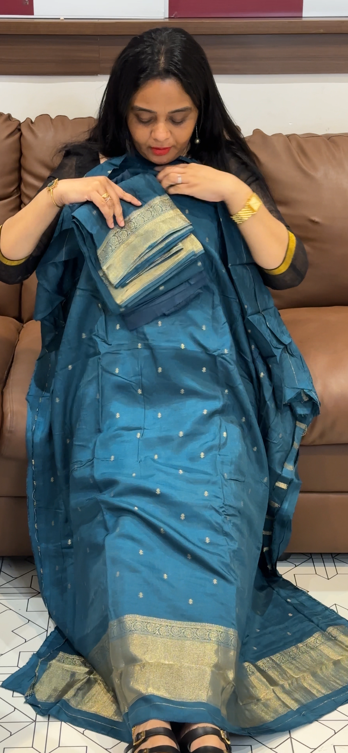BANARASI UNSTITCHED SALWAR SUITS - IHA 35531