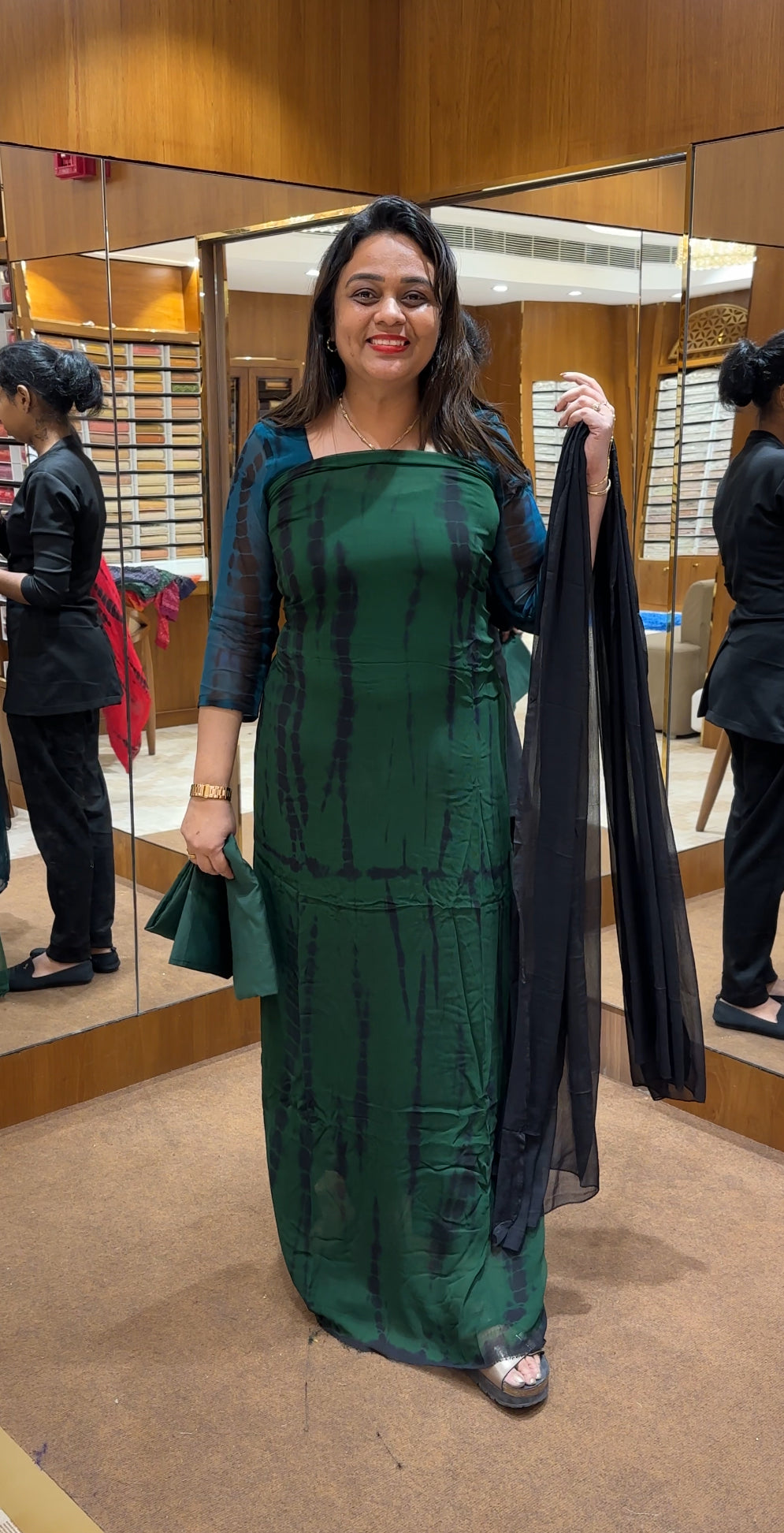 IHA'S IN-HOUSE TIE AND DYED UNSTITCHED SALWAR SUITS - IHA 24353