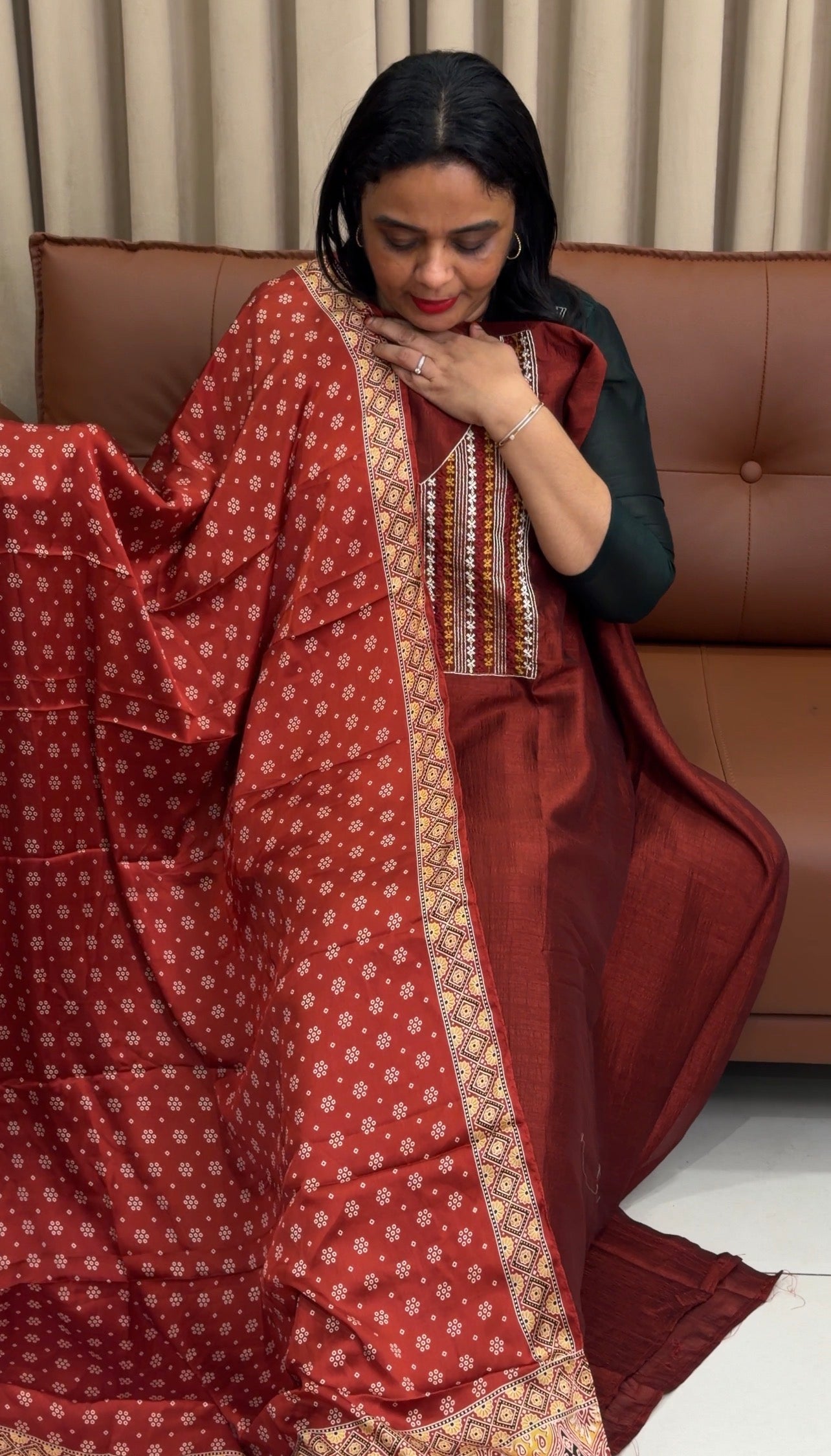 SEMI RAW SILK UNSTITCHED SALWAR SUITS - IHA 33935