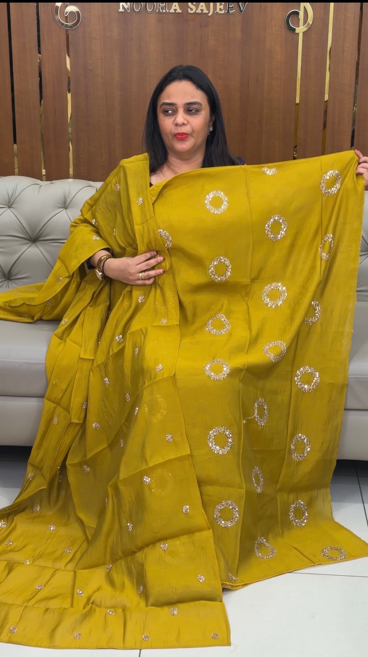 FORWARD HAND WORKED UNSTITCHED SALWAR SUITS - IHA 32345