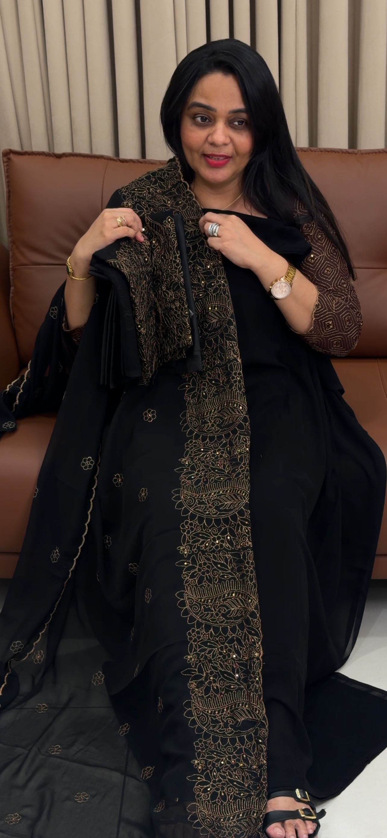 FAUX GEORGETTE UNSTITCHED SALWAR SUITS - IHA 34781