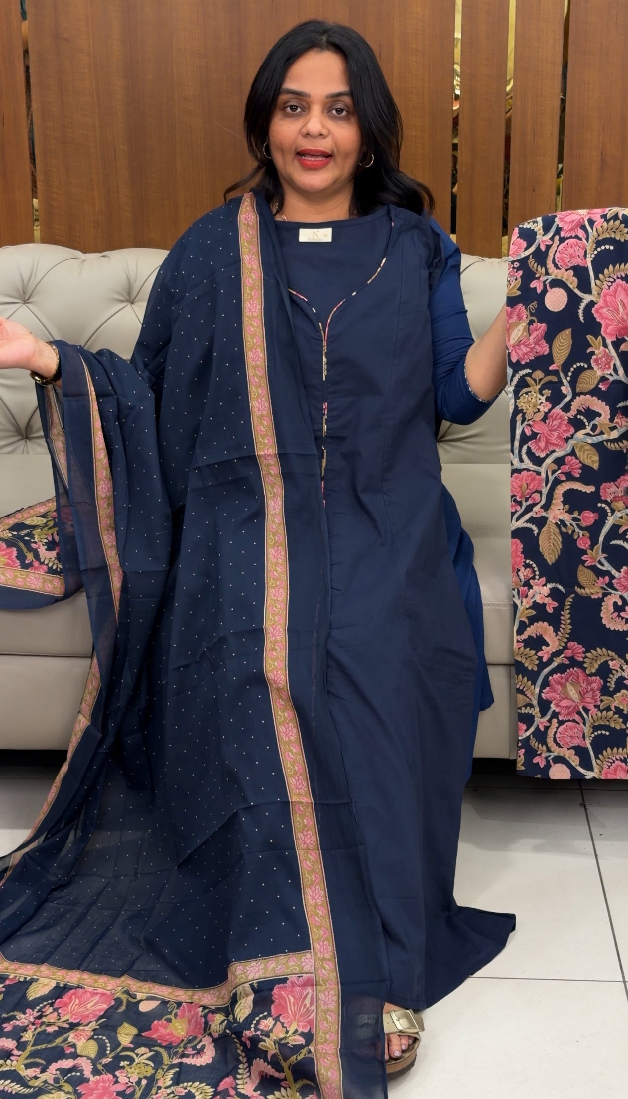 COTTON TOP,BOTTOM AND DUPATTA - IHA 30837