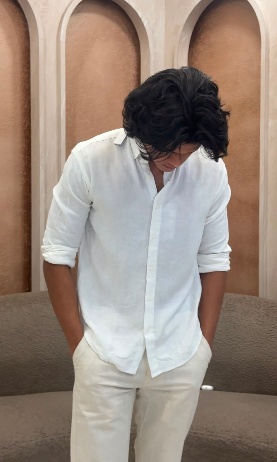MEN'S LINEN SHIRT - IHA 33439