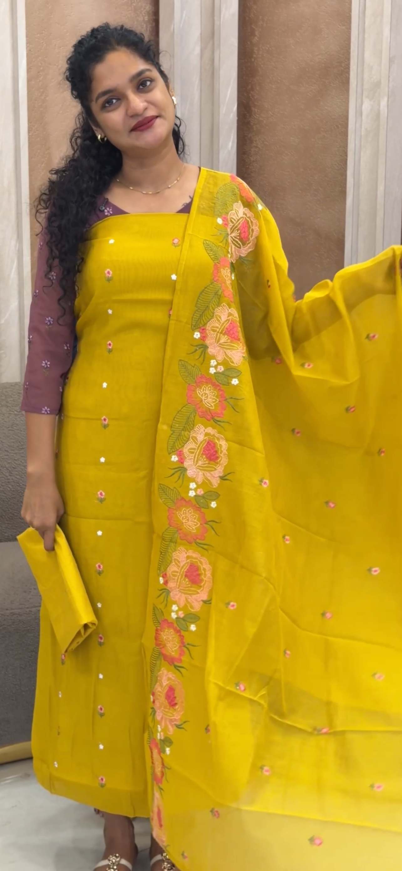 MALAI CHANDERI UNSTITCHED SALWAR SUITS - IHA 33289