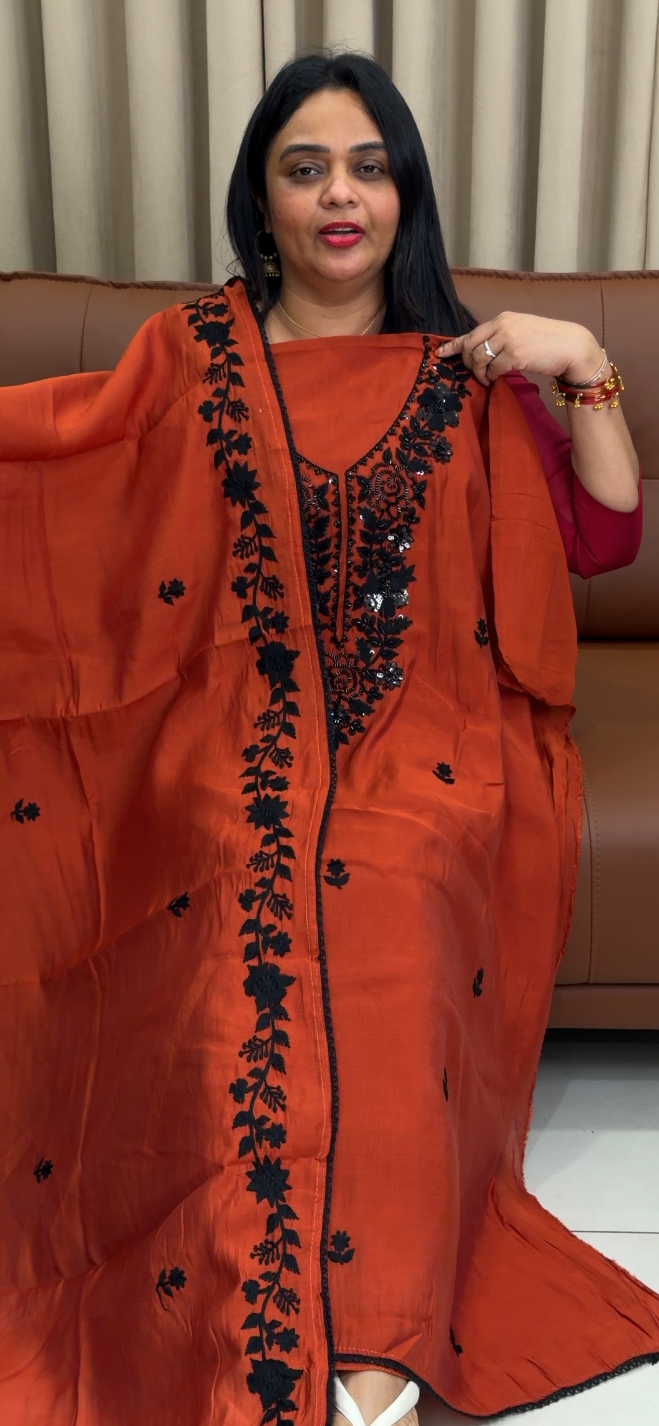 FORWARD HANDWORKED TOP, BOTTOM AND DUPATTA  - IHA 33867