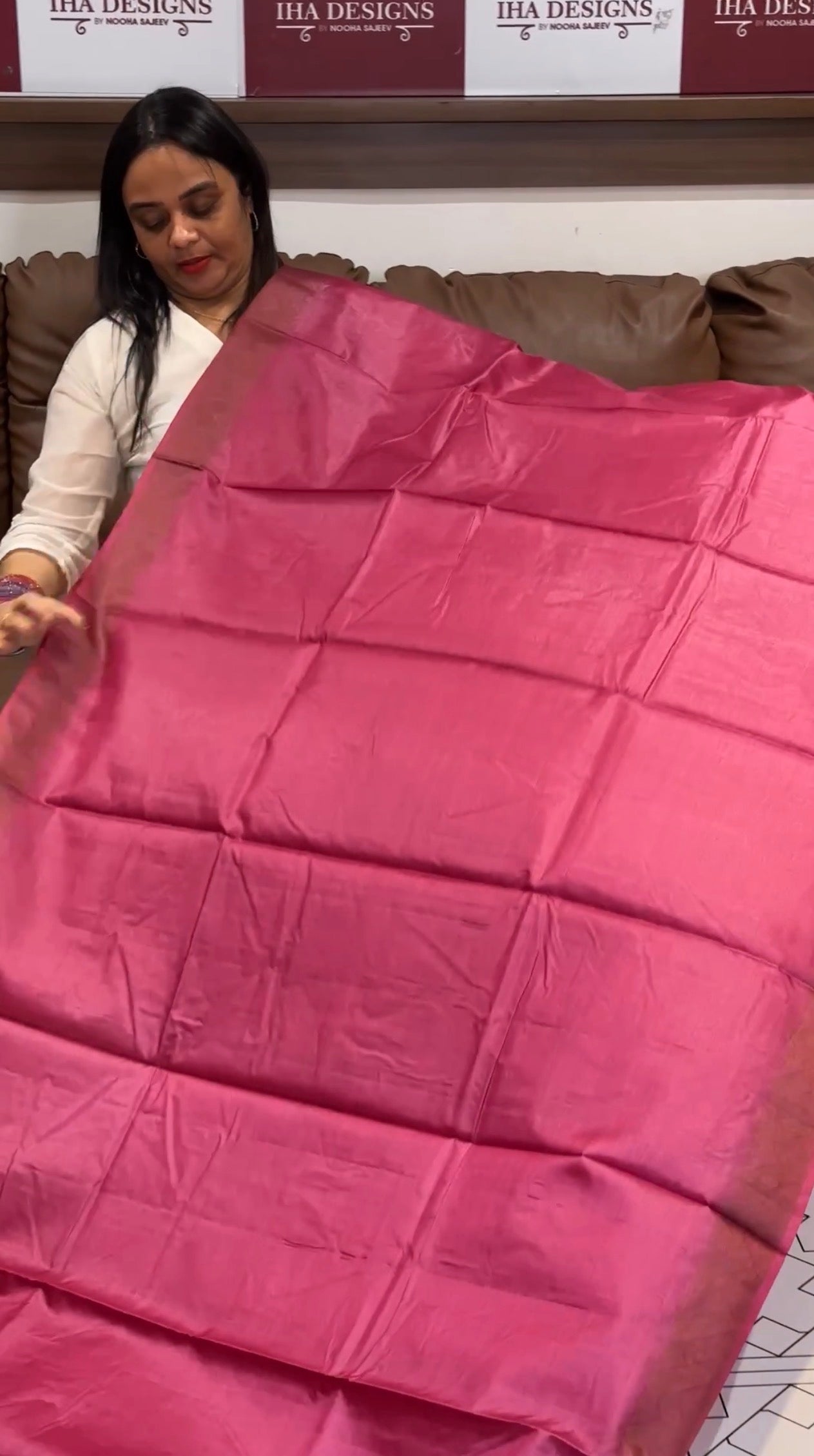 HANDLOOM TUSSUR SILK SAREES - IHA 31571