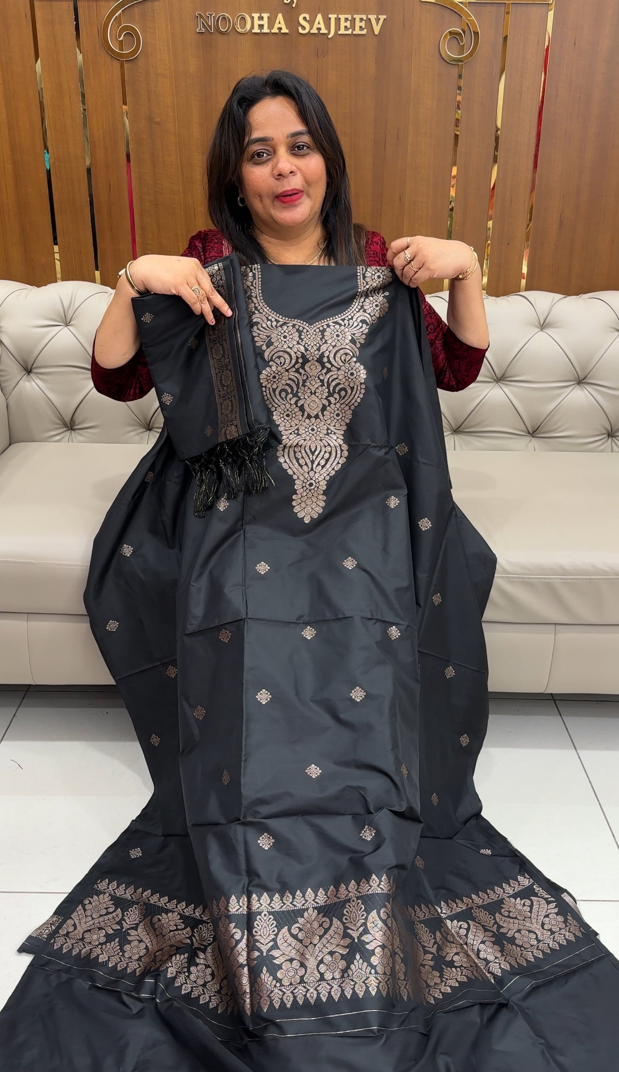 SEMI BANARASI UNSTITCHED SALWAR SUITS - IHA 25947