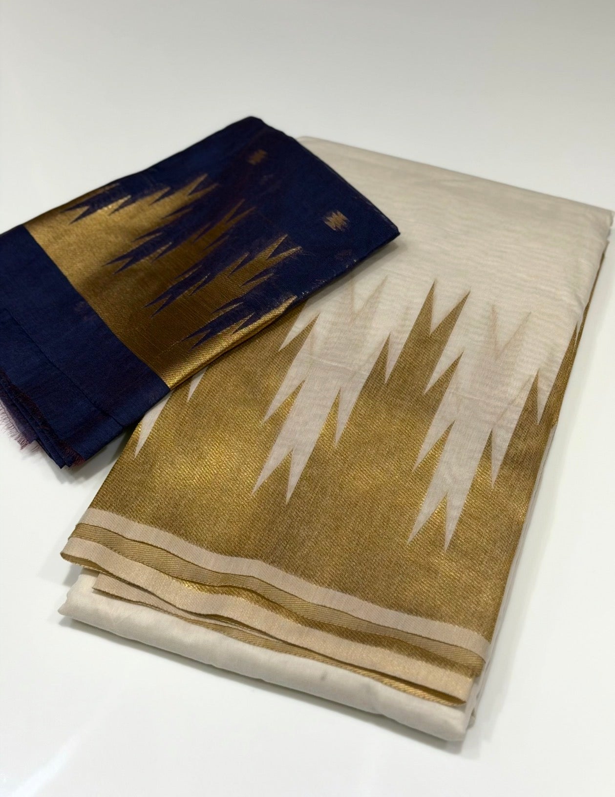 MALAI CHANDERI SAREES - IHA 33976