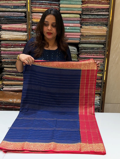 SEMI BANARASI SAREE - IHA 16359