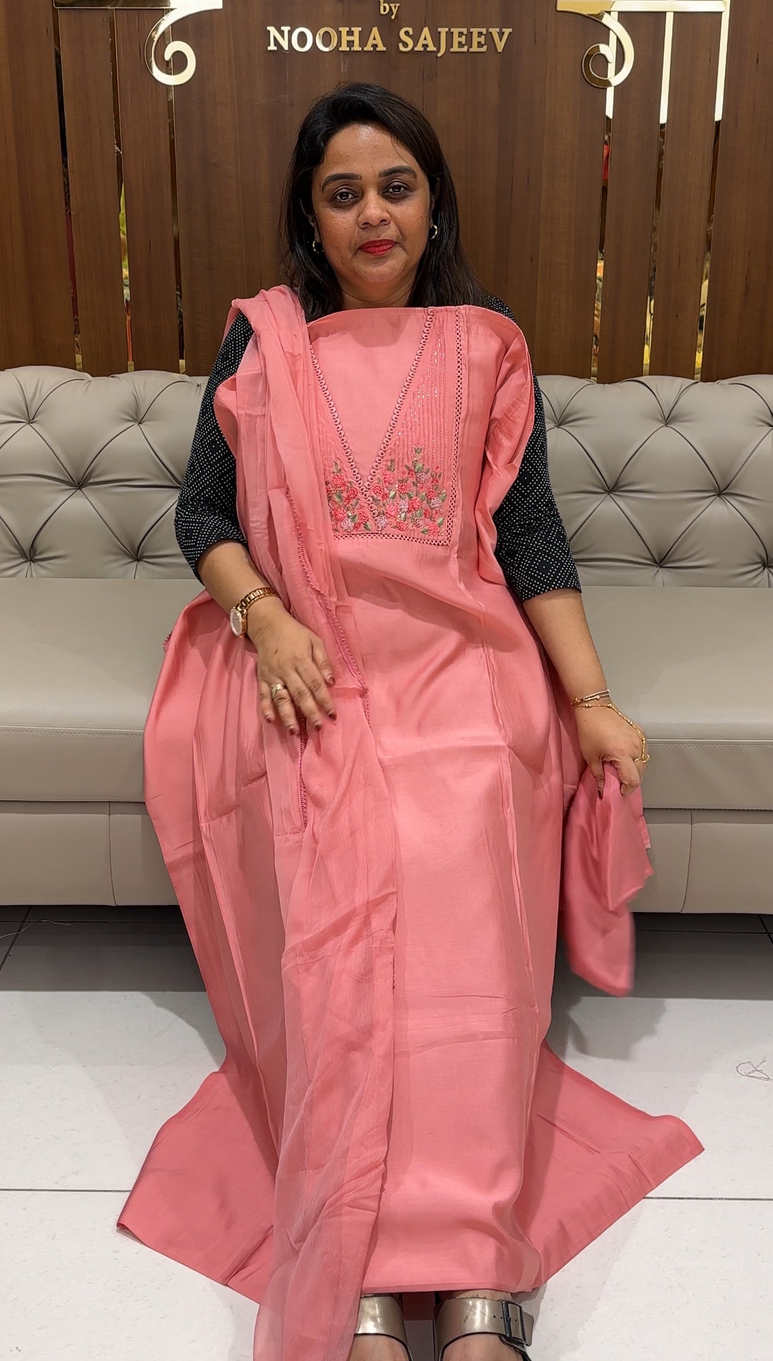 MODAL CHANDERI UNSTITCHED SALWAR SUITS - IHA 24211