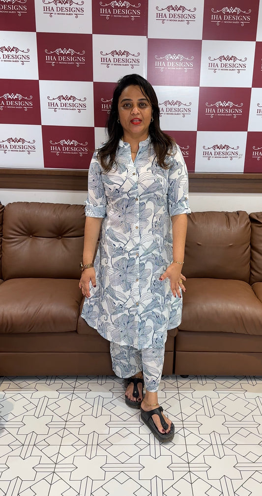MUL COTTON PRINTED TOP AND BOTTOM - IHA 25461
