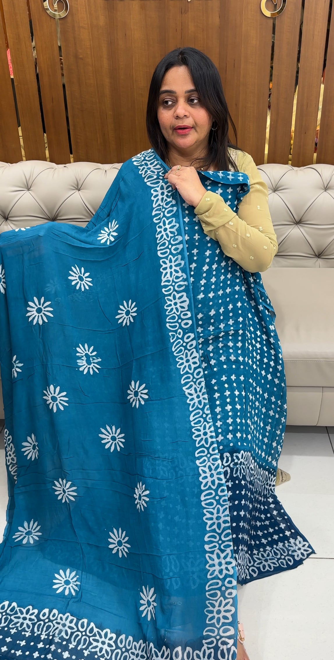 BATIK PRINTED UNSTITCHED SALWAR SUITA - IHA 27038