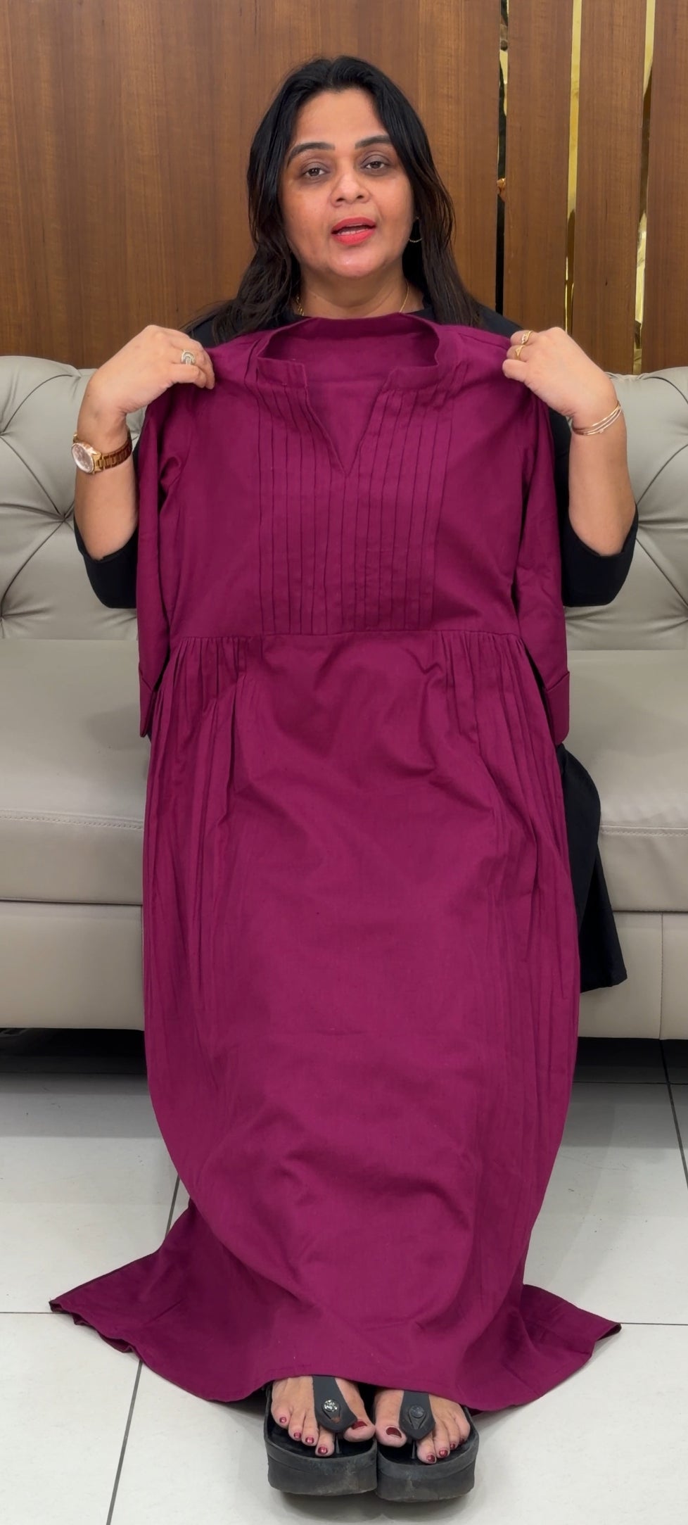 IHA'S IN-HOUSE HANDLOOM COTTON  ALINE TOPS  - IHA 28996