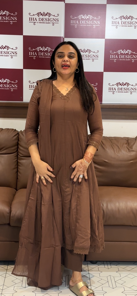 ANARKALI TOP, BOTTOM AND DUPATTA - IHA 31448