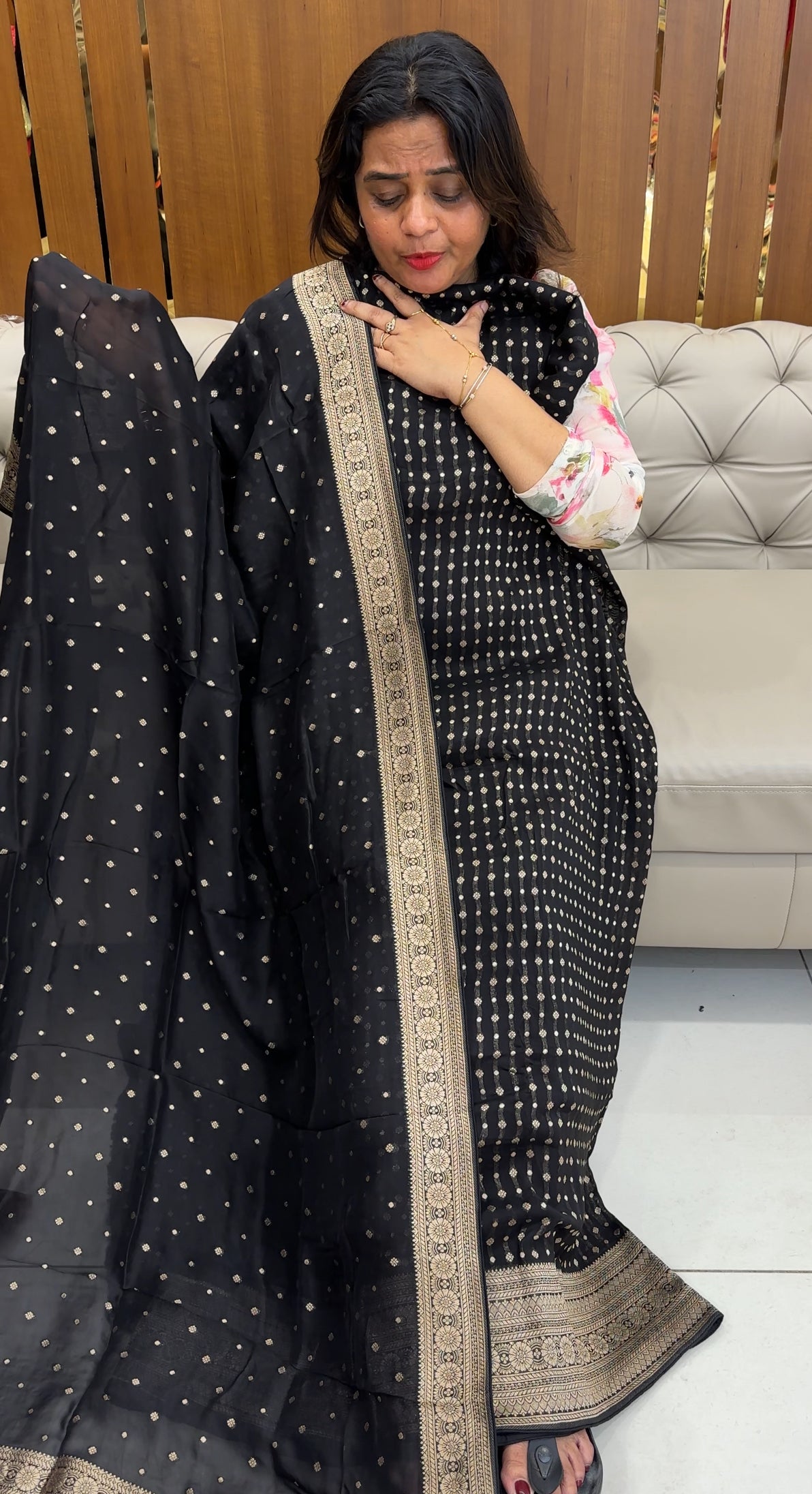 VISCOSE GEORGETTE UNSTITCHED SALWAR SUITS - IHA 26111