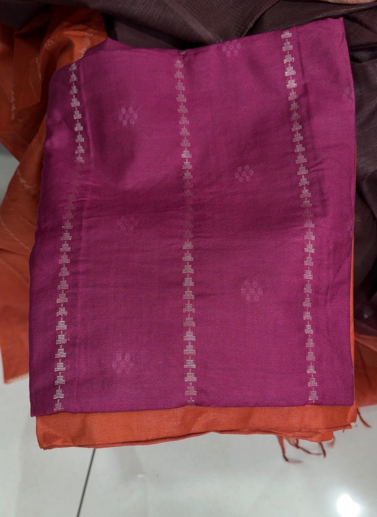 BHAGALPURI TUSSUR UNSTITCHED SALWAR SUITS - IHA 33609