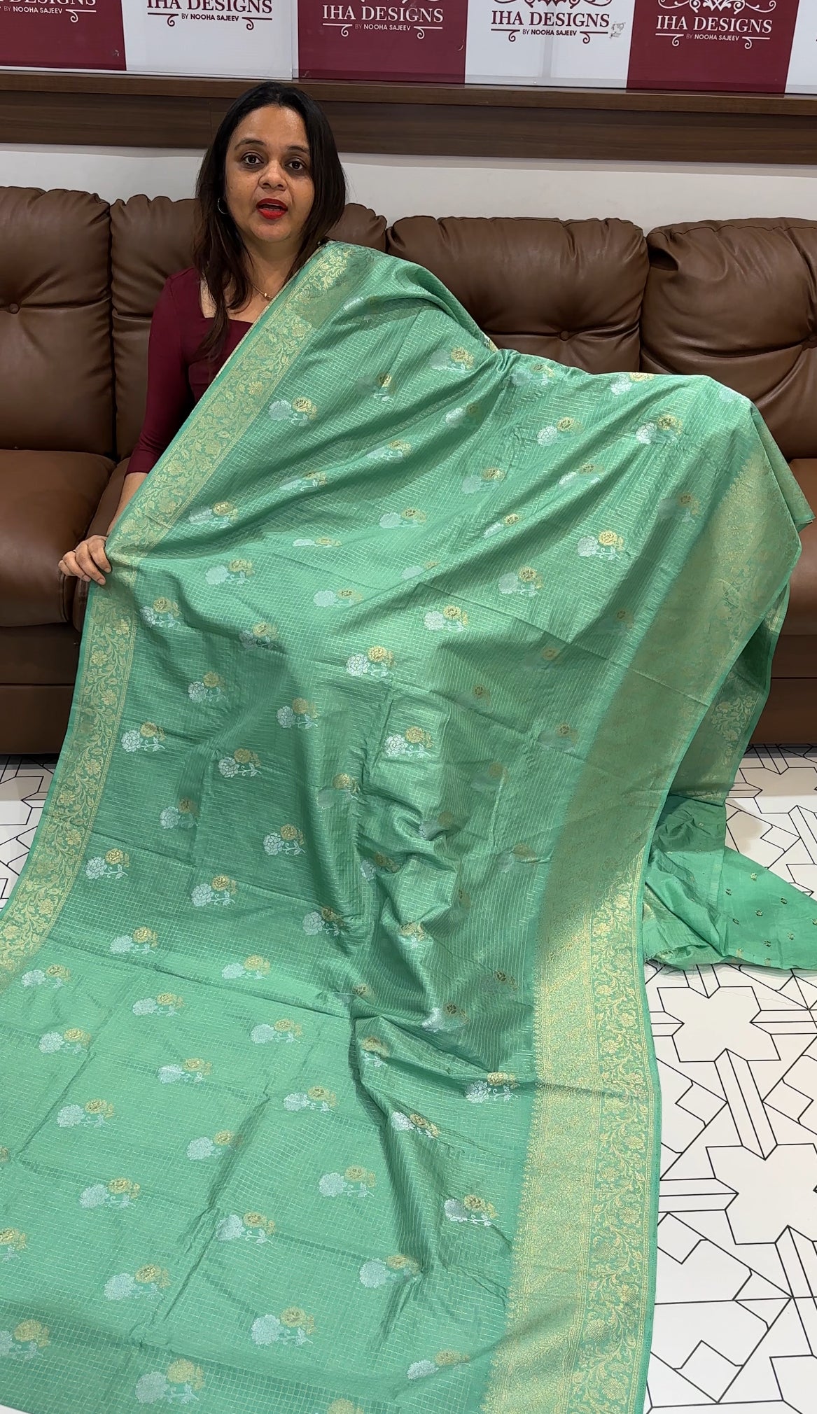 SEMI SILK SAREES - IHA 15829