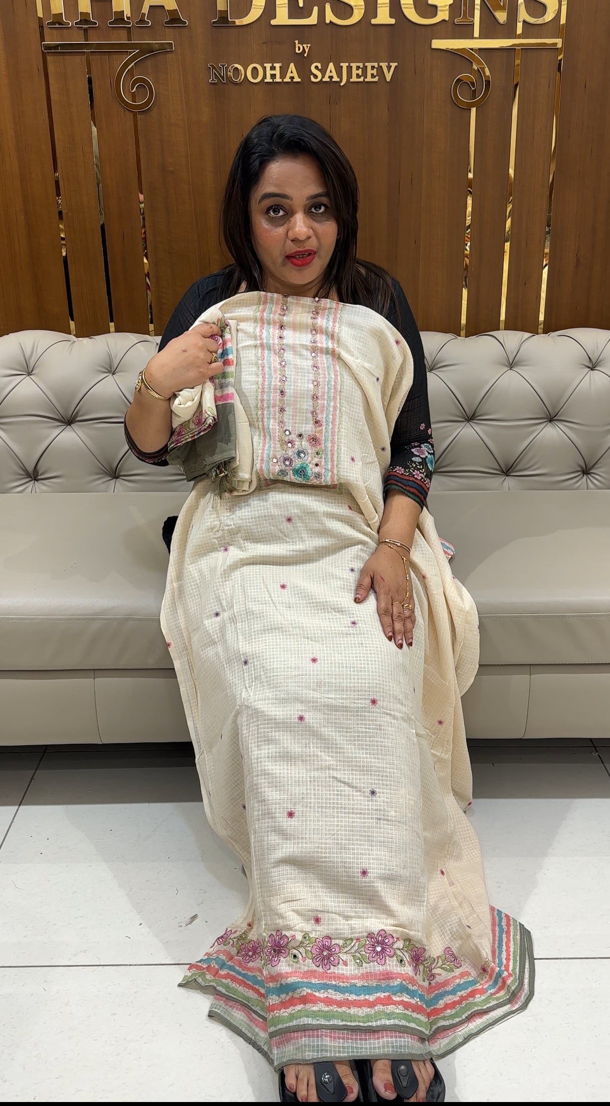 COTTON UNSTITCHED SALWAR SUITS - IHA 24996
