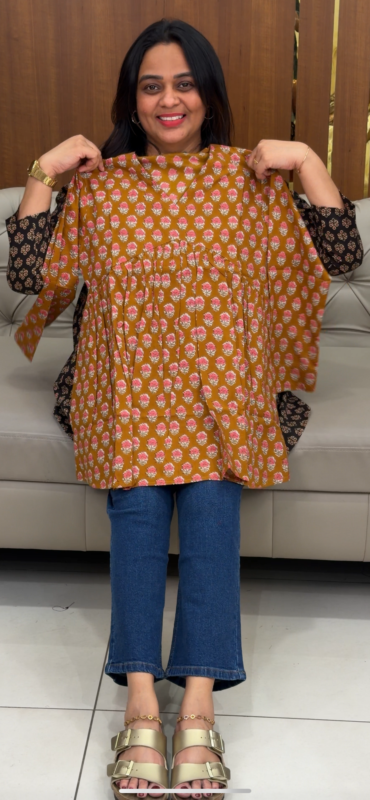PRINTED SHORT TOPS - IHA 32966
