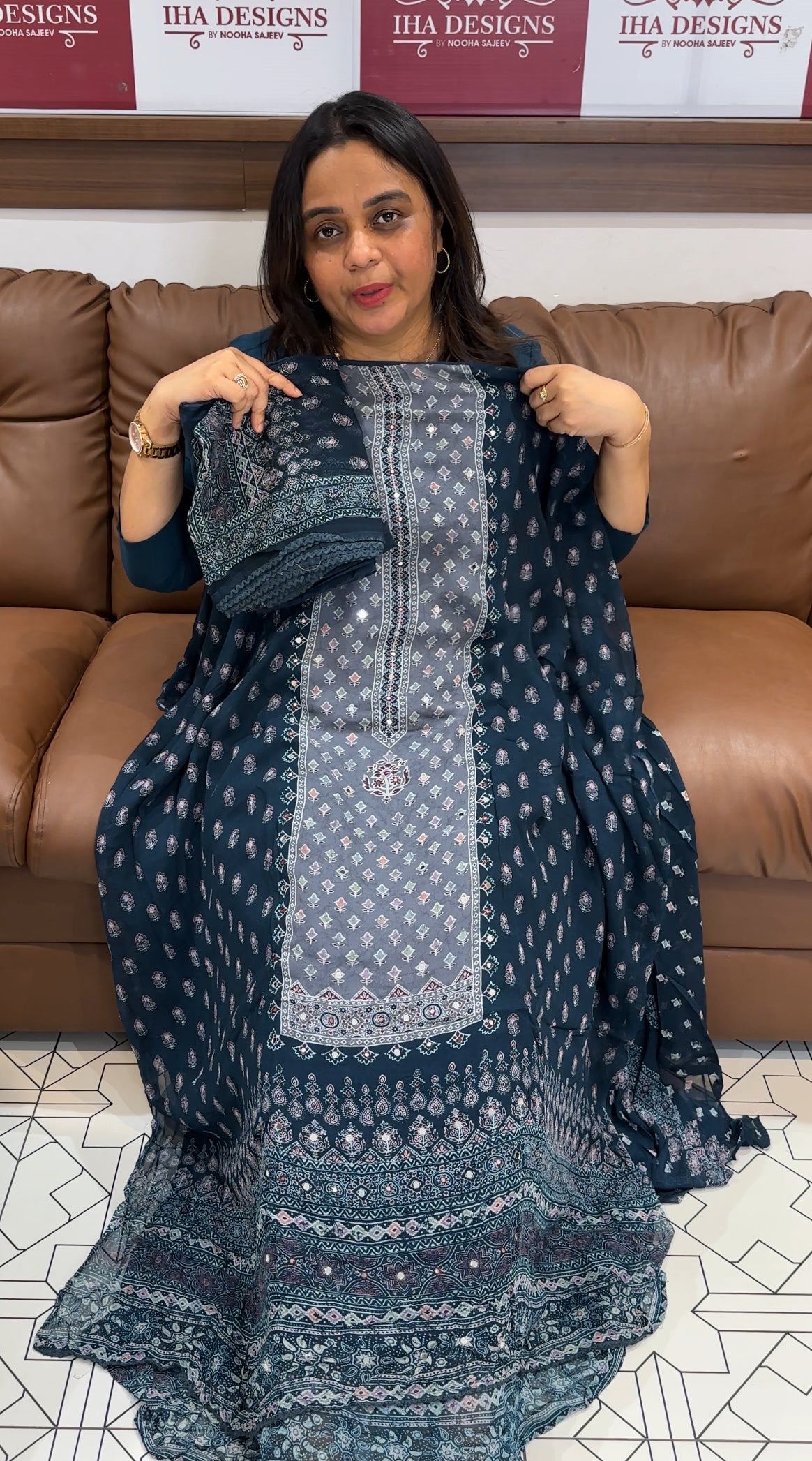 VISCOSE GEORGETTE UNSTITCHED SALWAR SUITS - IHA 27258