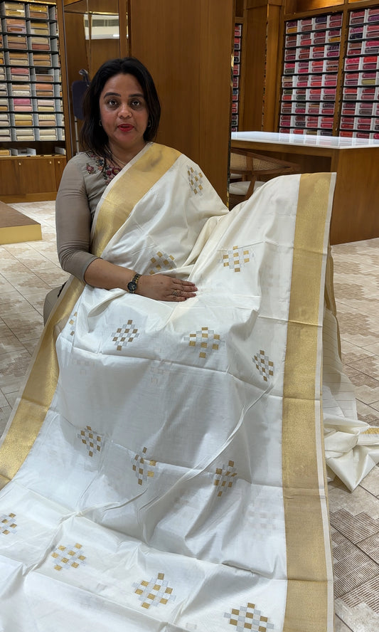 MALAI CHANDERI SAREES - IHA 25832