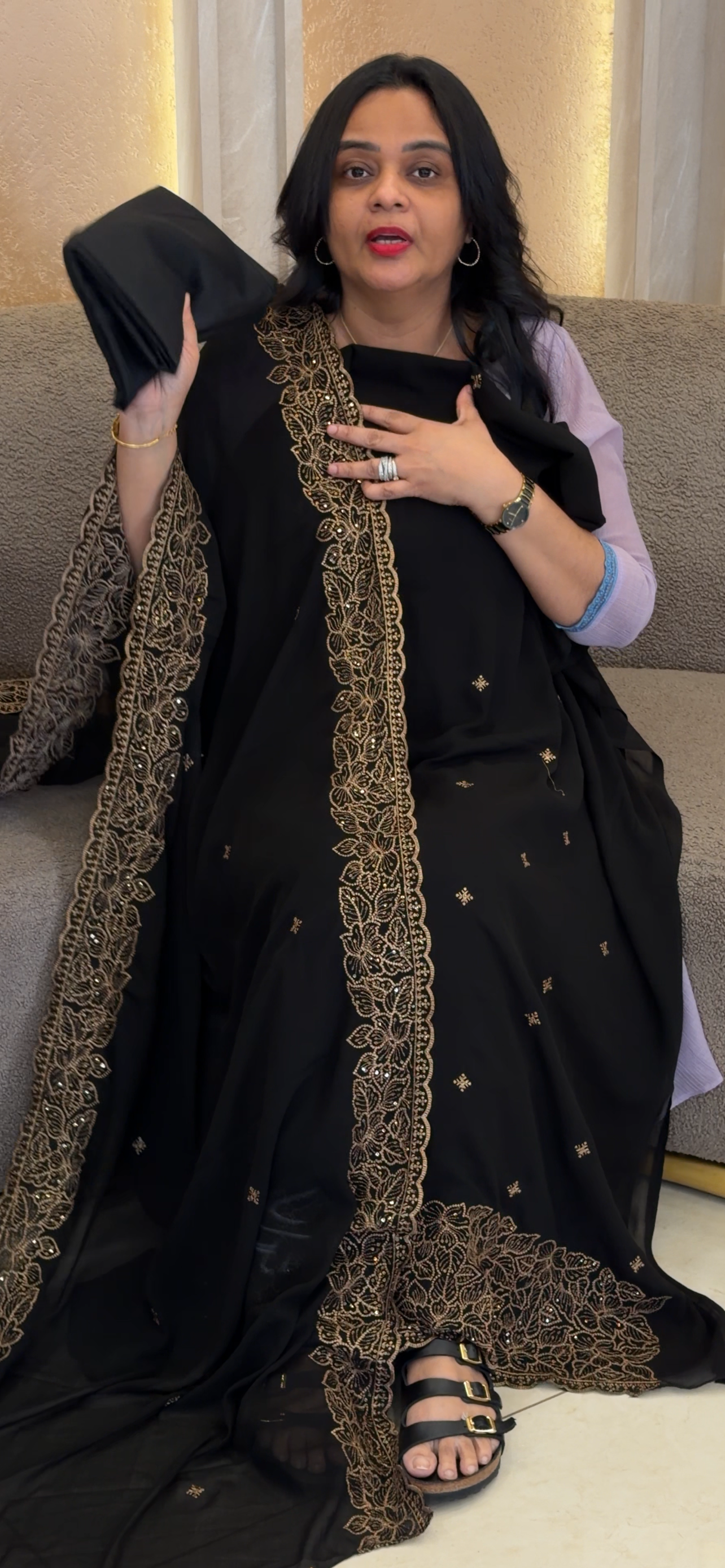 FAUX GEORGETTE UNSTITCHED SALWAR SUITS - IHA 35081