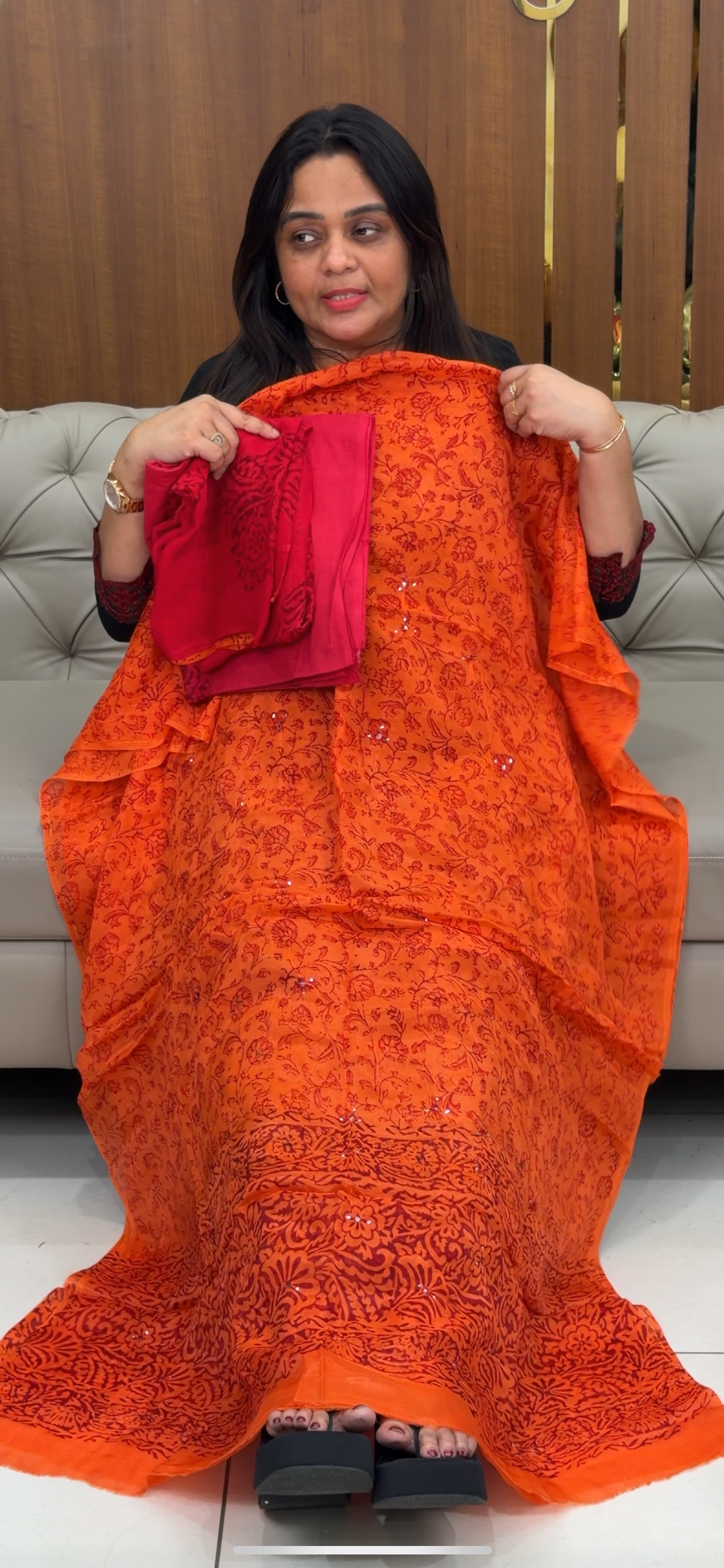 VISCOSE ORGANZA UNSTITCHED SALWAR SUITS - IHA 29196