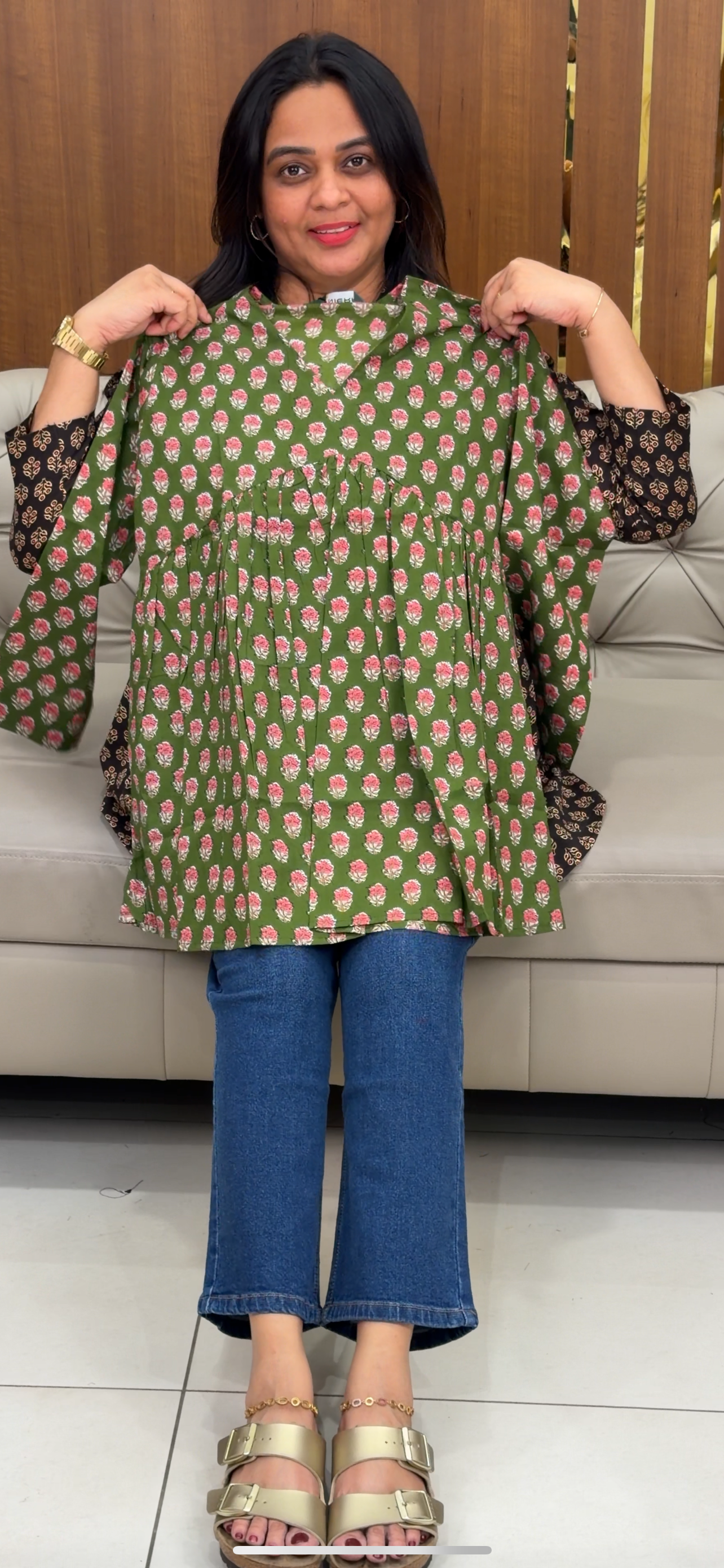 PRINTED SHORT TOPS - IHA 32966