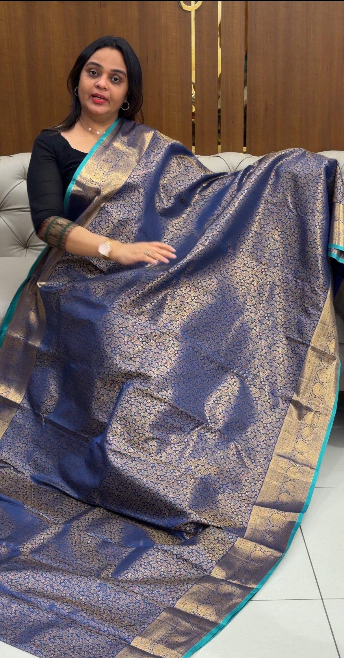 DESIGNER BROCADE SAREES - IHA 28698