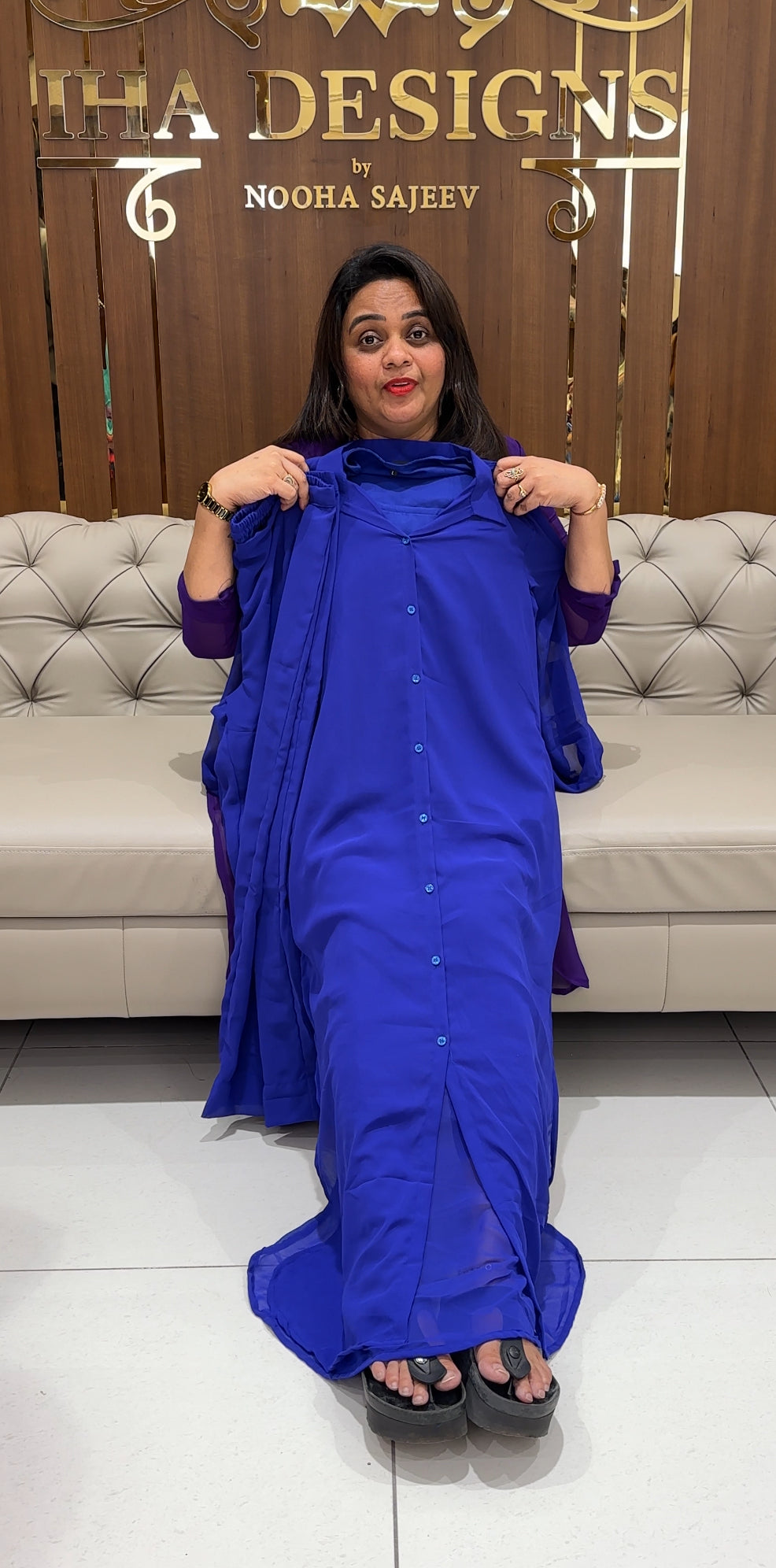 IHA'S IN-HOUSE  GEORGETTE CO-ORDS SETS - IHA  23431
