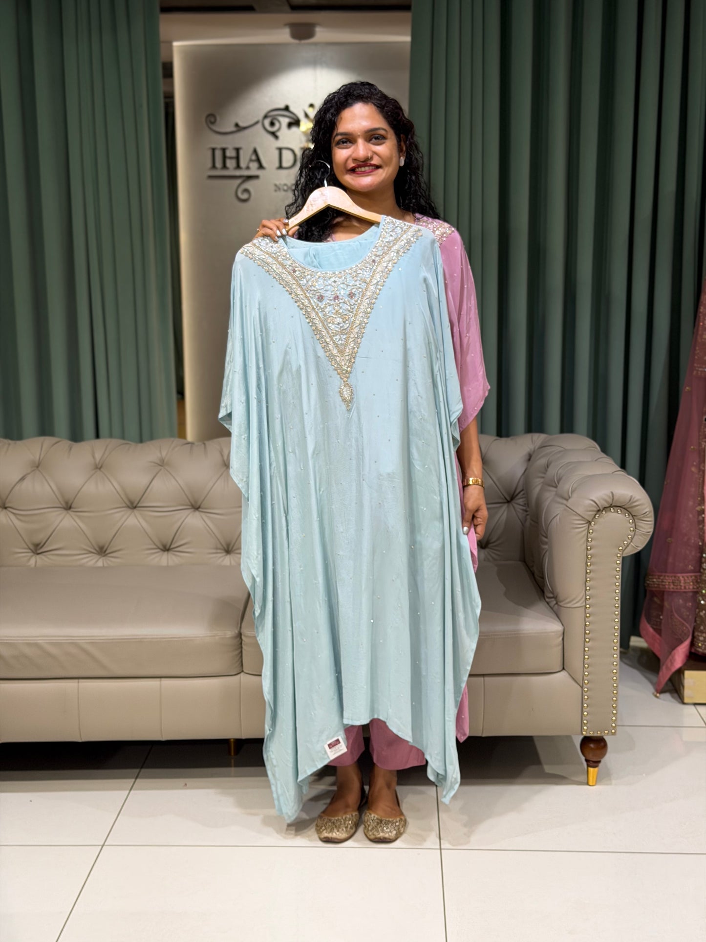 PARTY WEAR KAFTAN TOP AND BOTTOM  - 29823