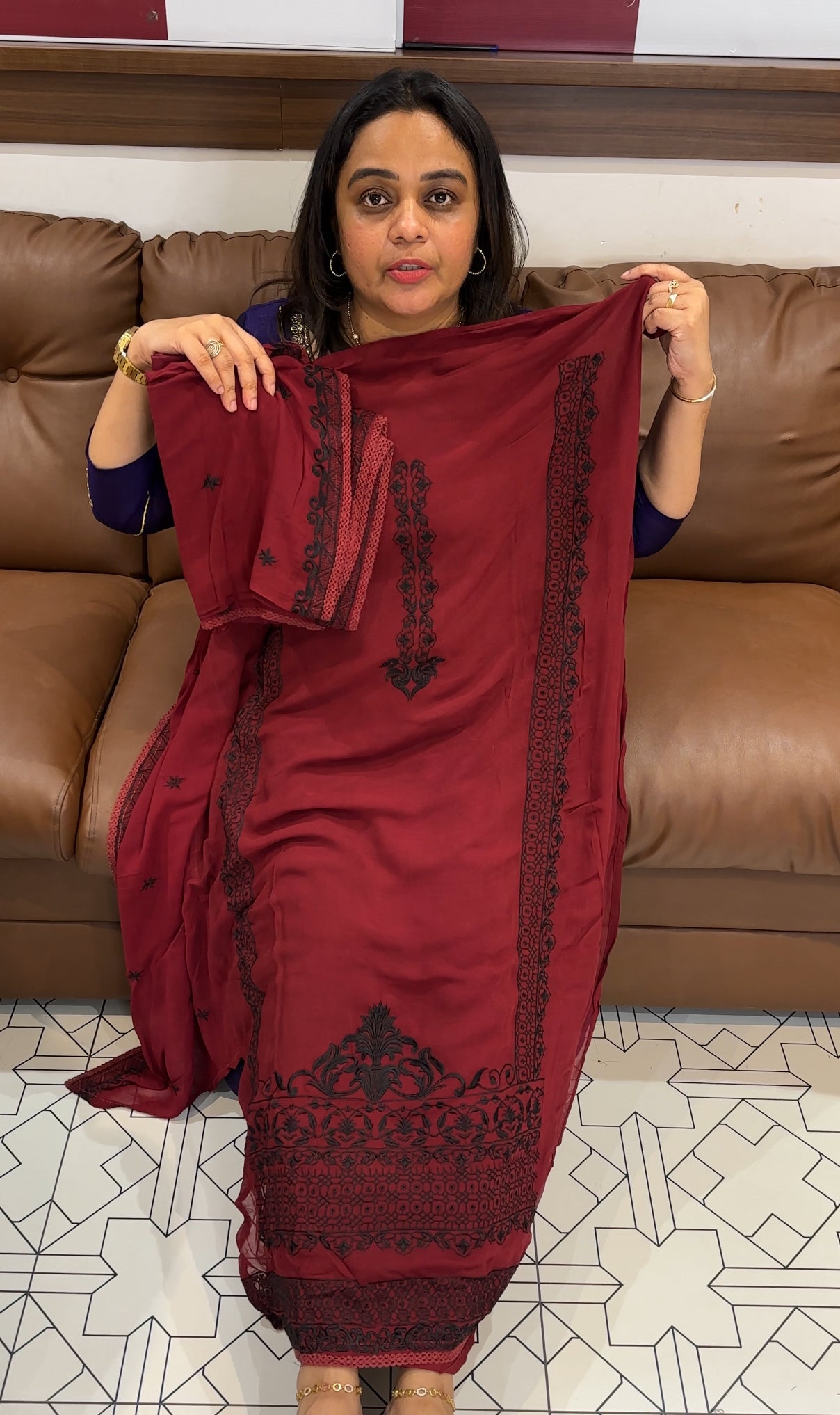 VISCOSE GEORGETTE UNSTITCHED SALWAR SUITS - IHA 27796