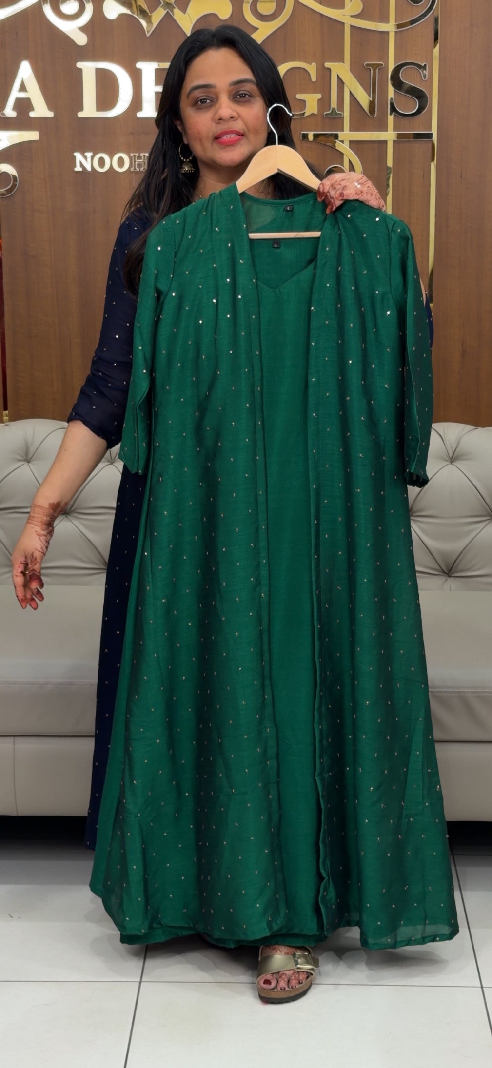 HAND WORKED JACKET AND ALINE TOPS - IHA 32511