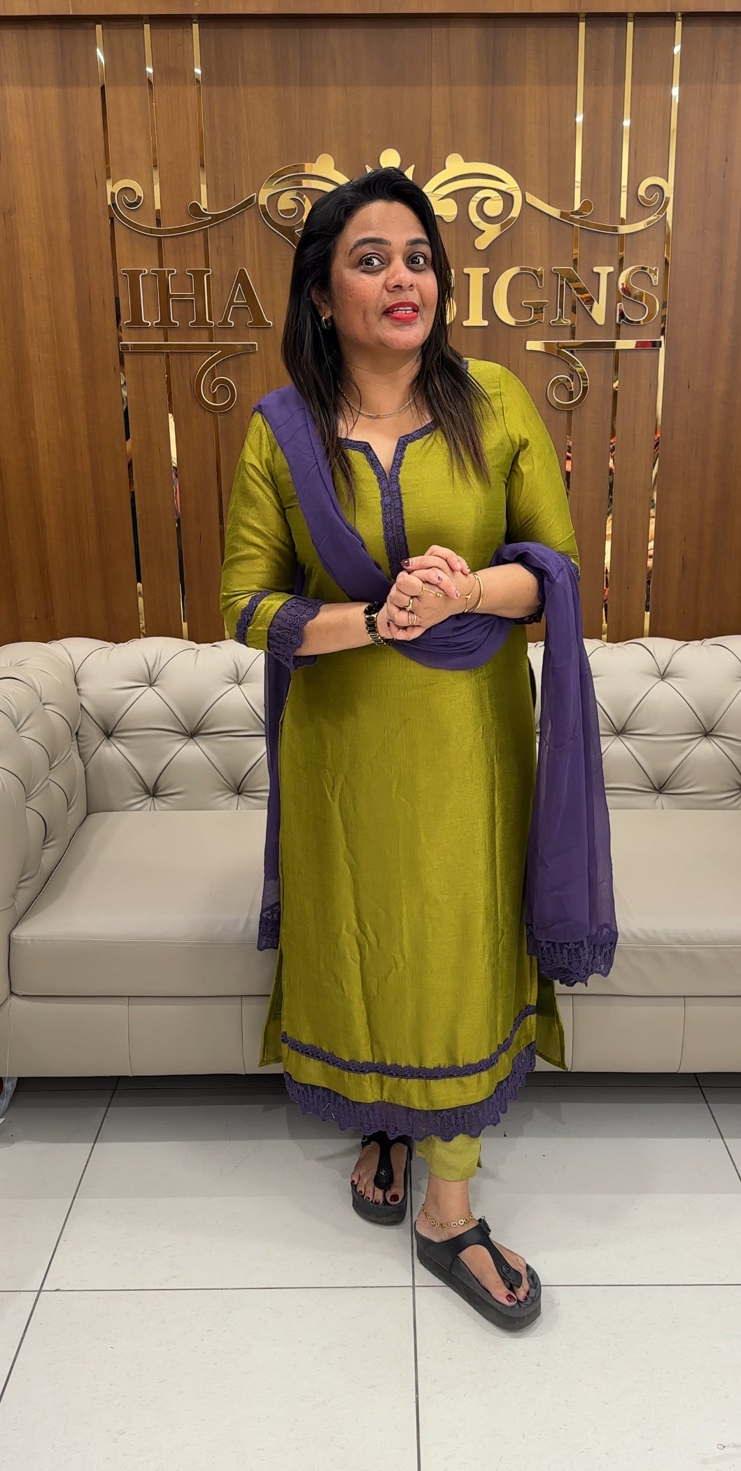 IHA'S IN-HOUSE SEMI RAW SILK UNSTITCHED SALWAR SUITS  - IHA 25858