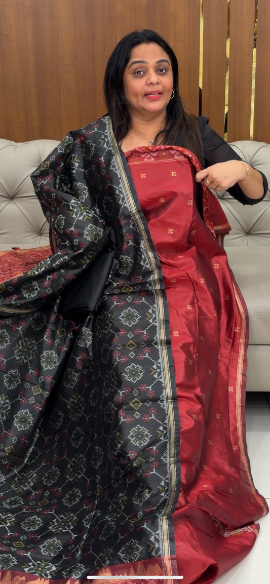 SEMI RAW SILK UNSTITCHED SALWAR SUITS - IHA 29319