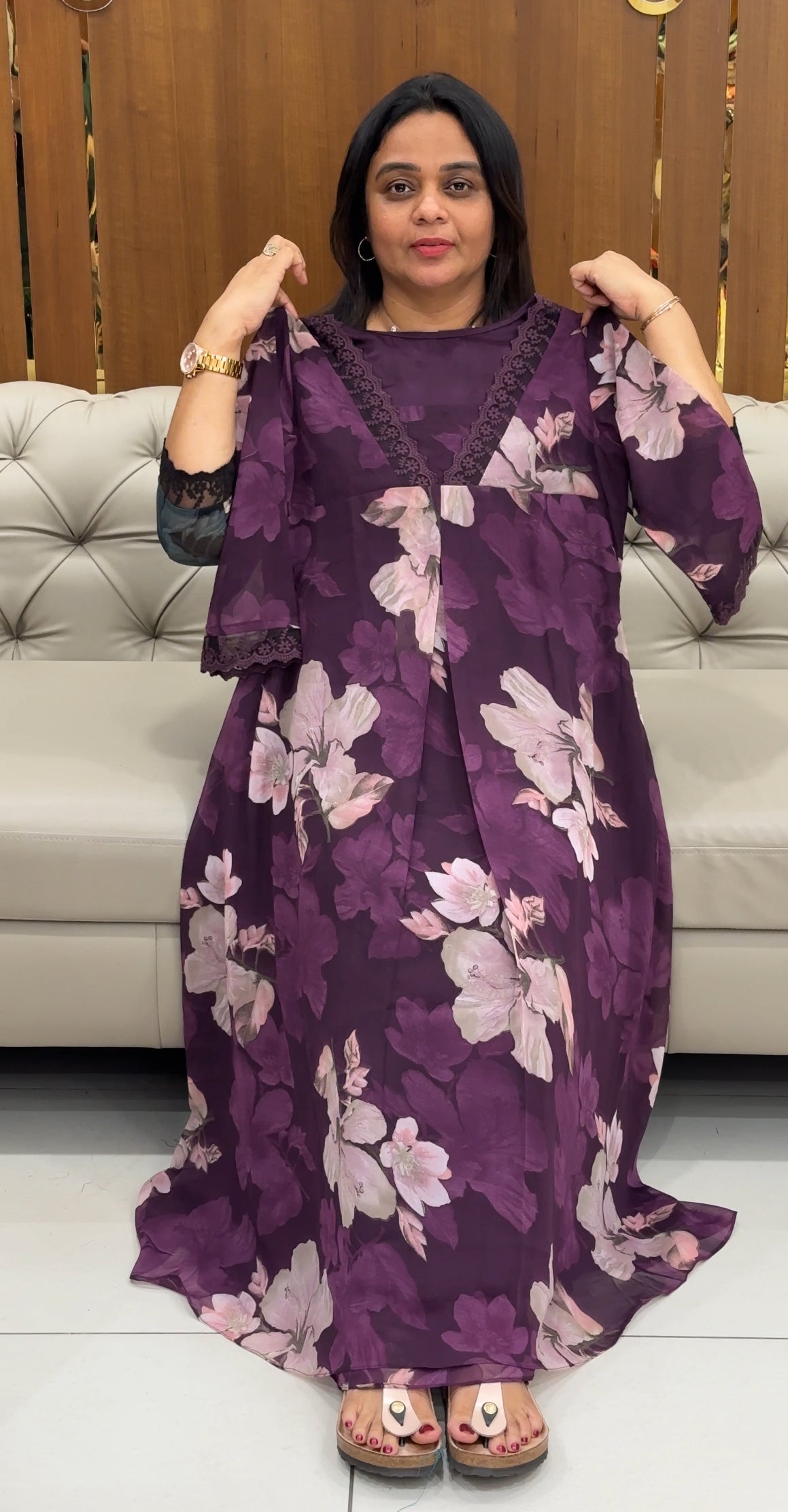 IHA'S IN-HOUSE PRINTED ALINE TOPS  - IHA 29200