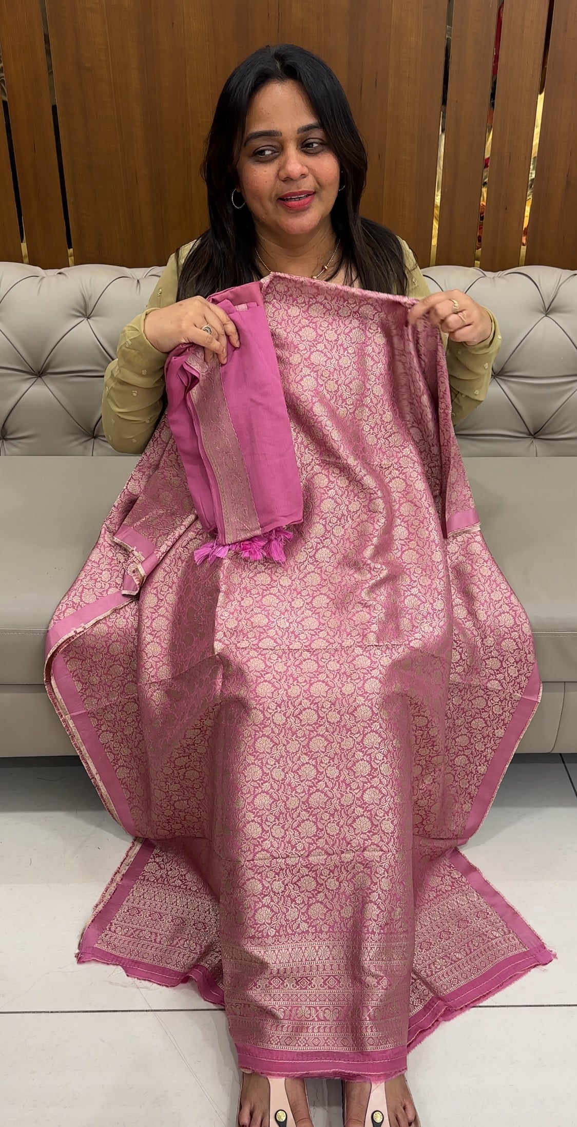 KATAN BANARASI SALWAR SUITS - IHA 27042