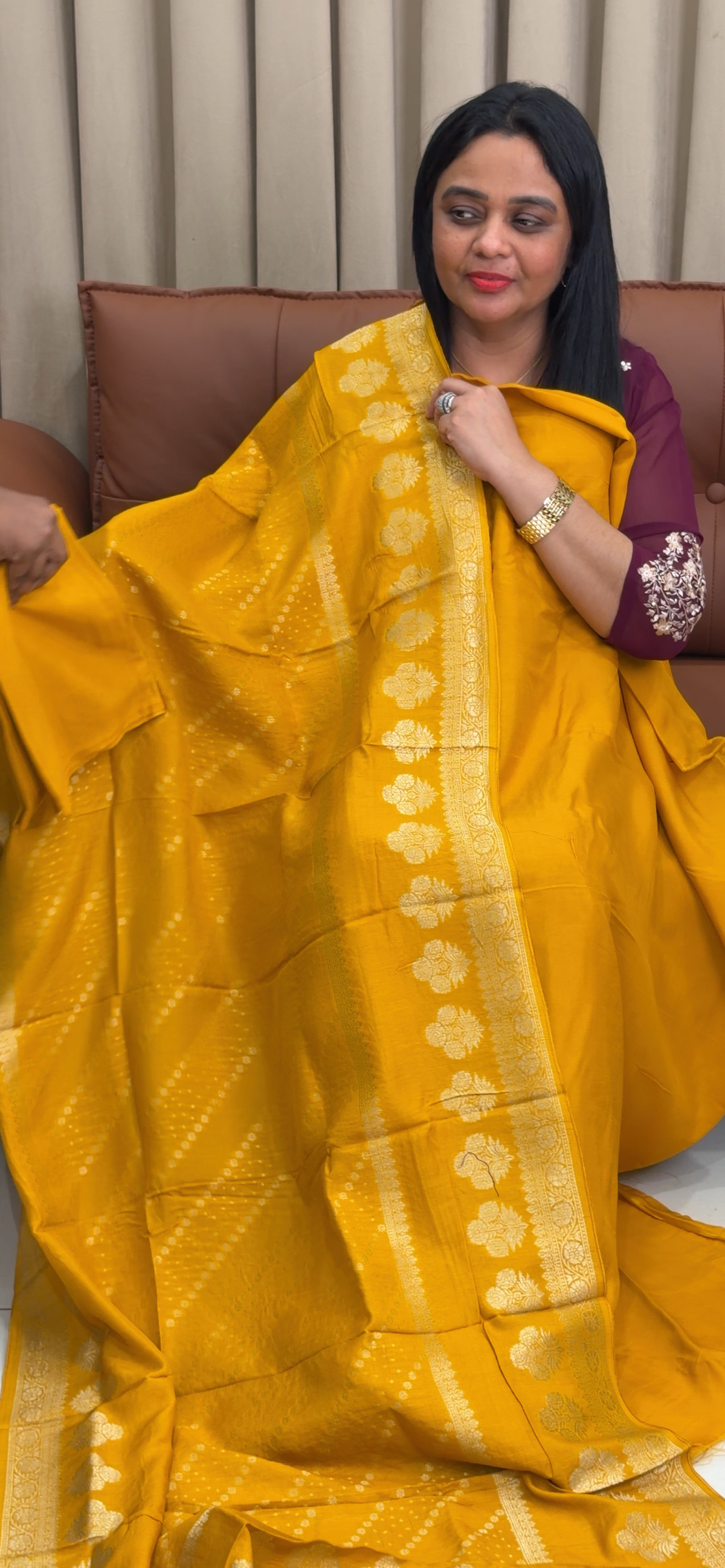 SILK BANARASI UNSTITCHED SALWAR SUITS - IHA 35800