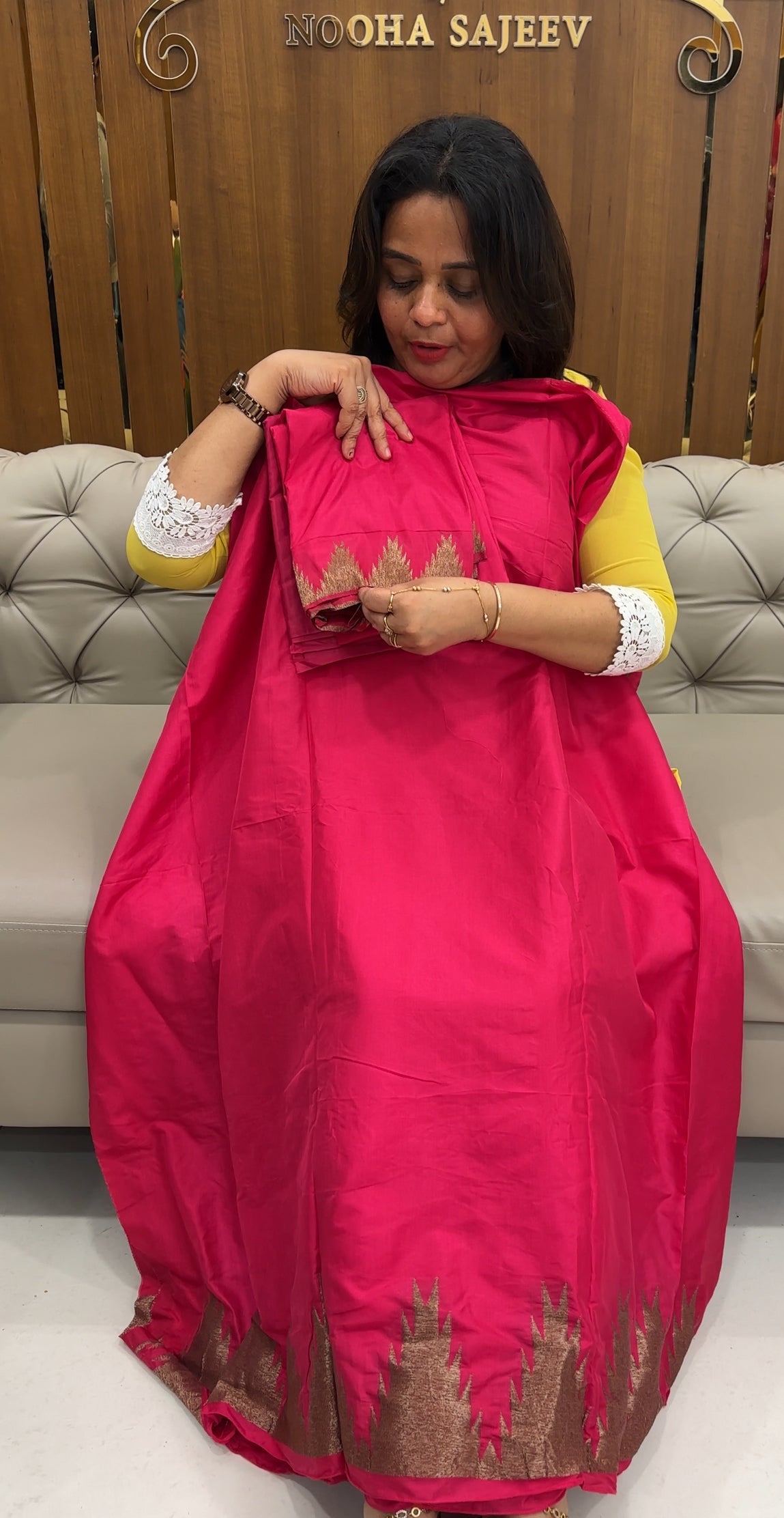 SEMI BANARASI UNSTITCHED SALWAR SUITS - IHA 25891