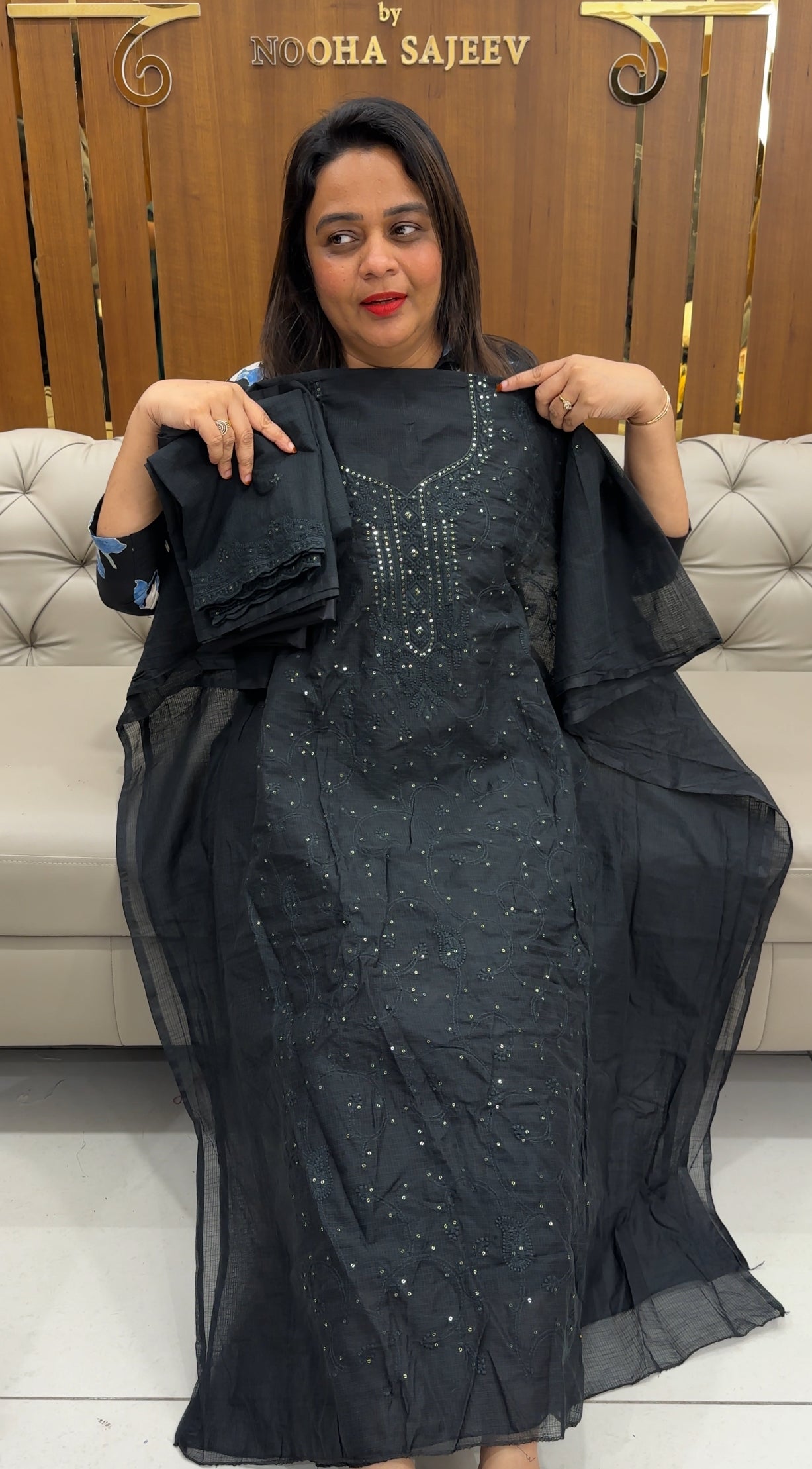 NET KOTA UNSTITCHED SALWAR SUITS - IHA 25357
