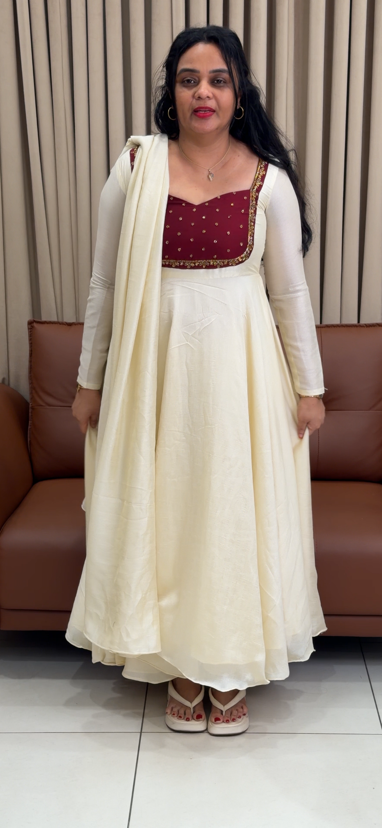 IHA'S IN-HOUSE ANARKALI TOP AND DUPATTA - IHA 34611