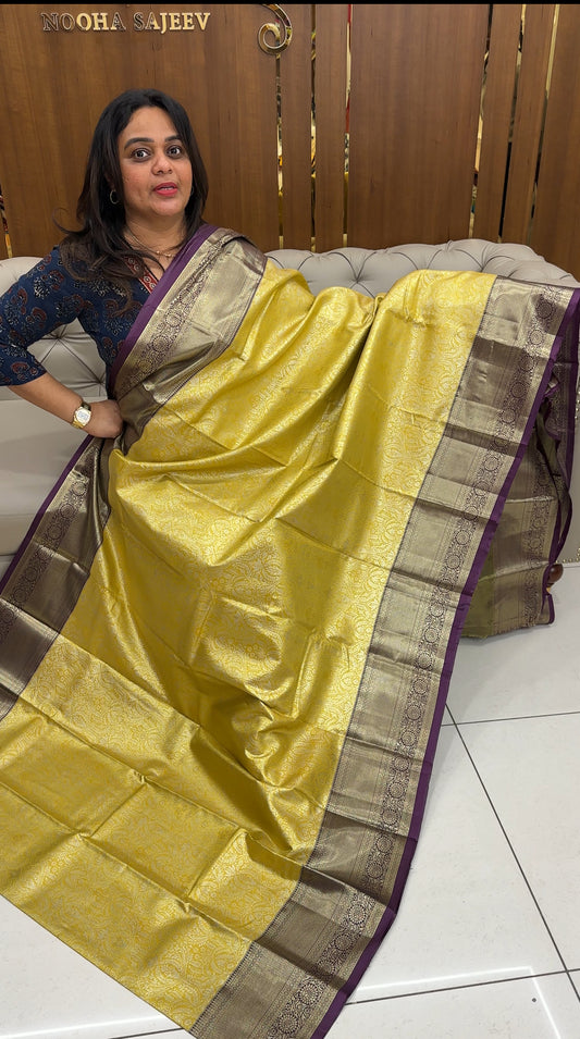BROCADE KANCHIPURAM SILK SAREES - IHA 26854