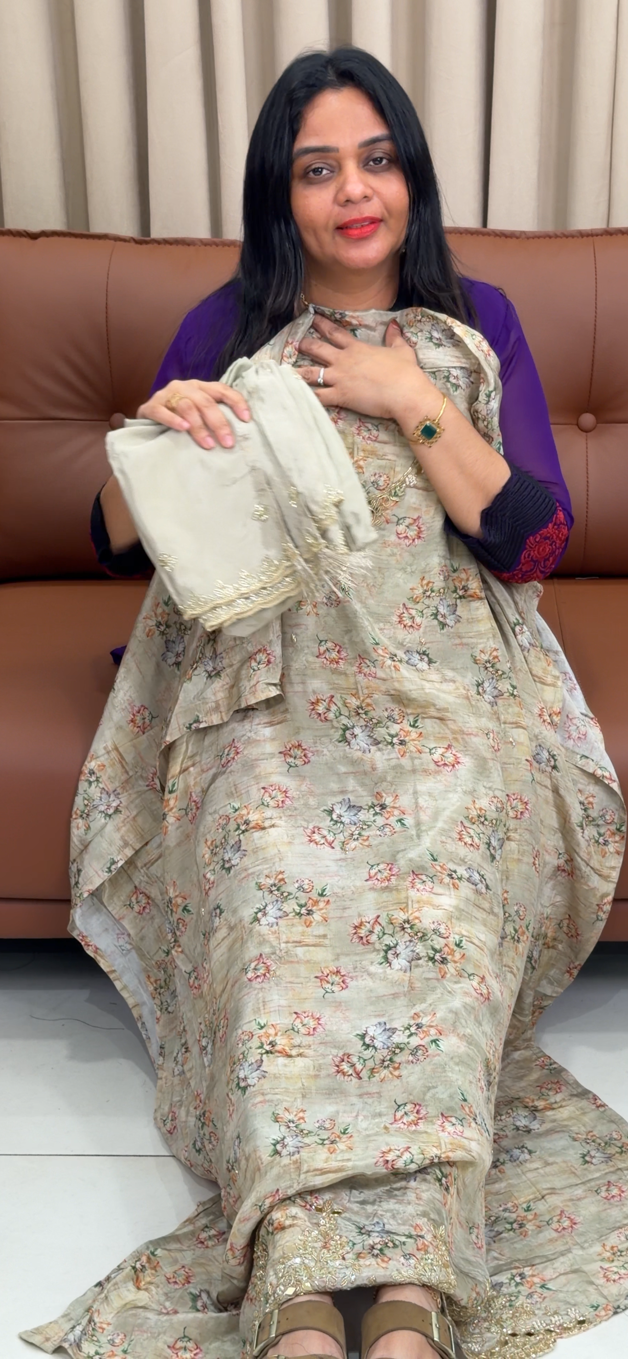 VISCOSE CRAPE UNSTITCHED SALWAR SUITS - IHA 33681