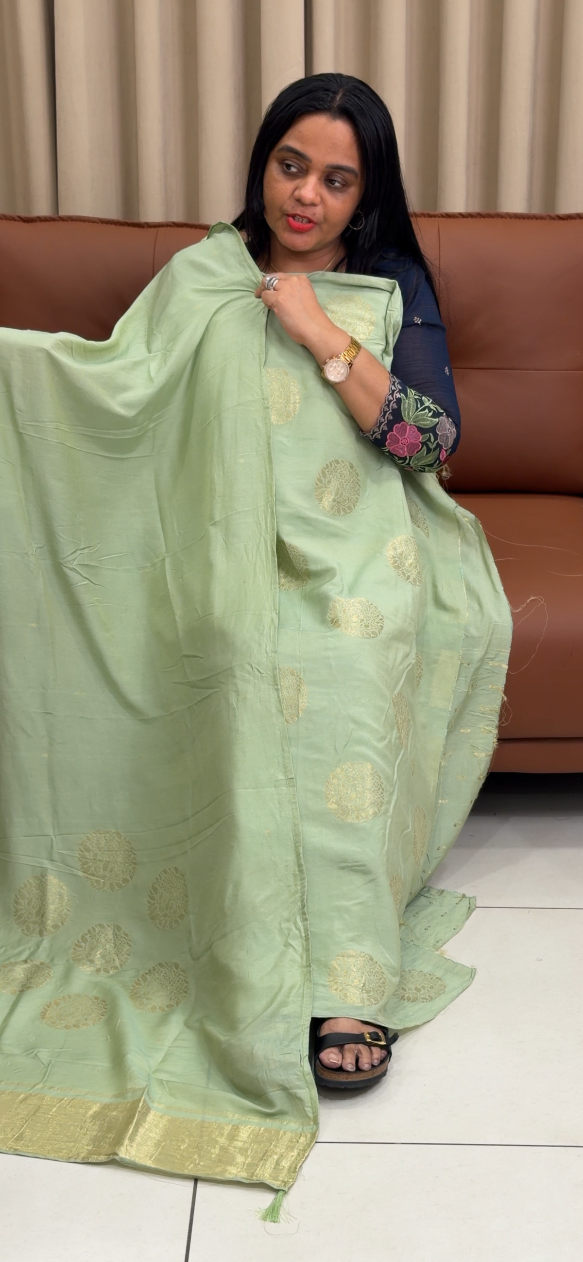 SEMI BANARASI UNSTITCHED SALWAR SUITS - IHA 35255