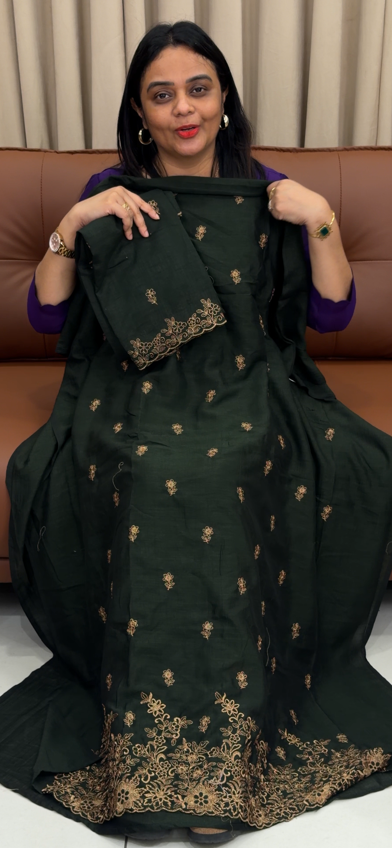 SEMI RAW SILK UNSTITCHED SALWAR SUITS - IHA 33429